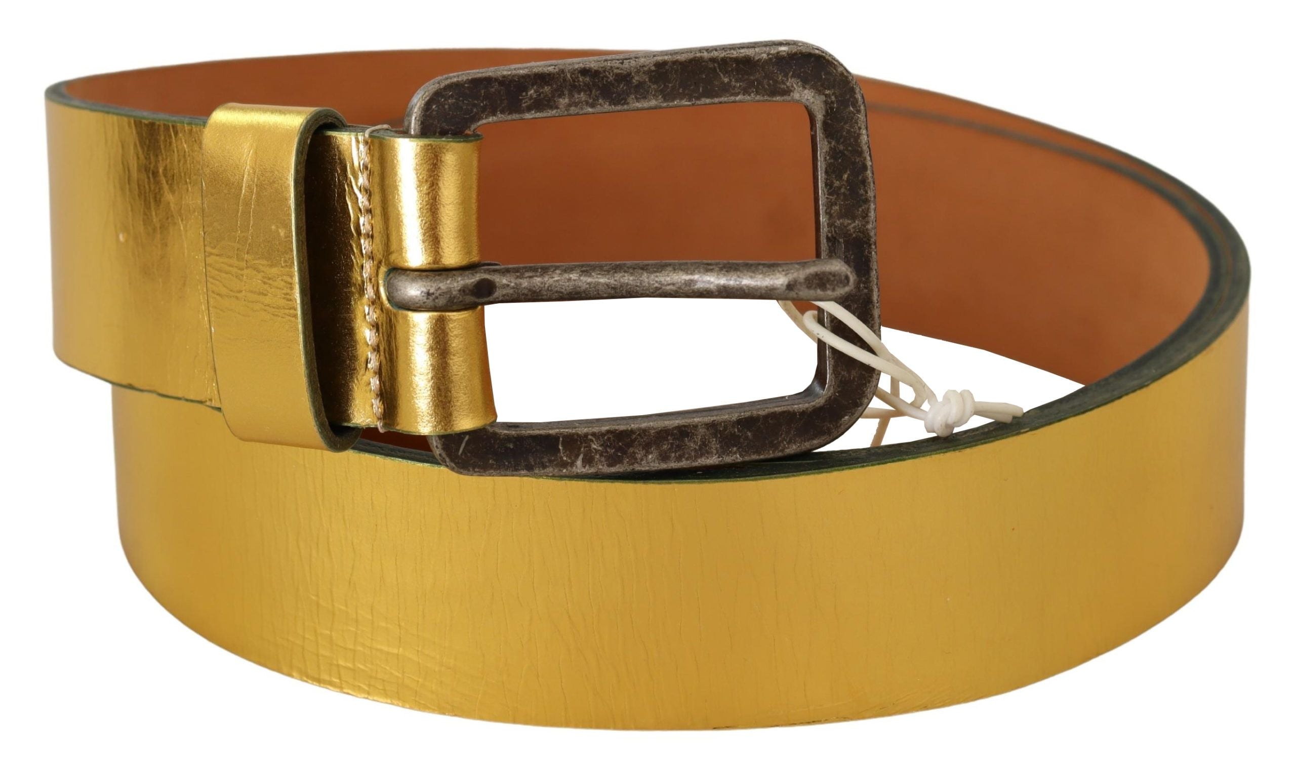 Elegant Gold Genuine Leather Men's Belt - ventzia