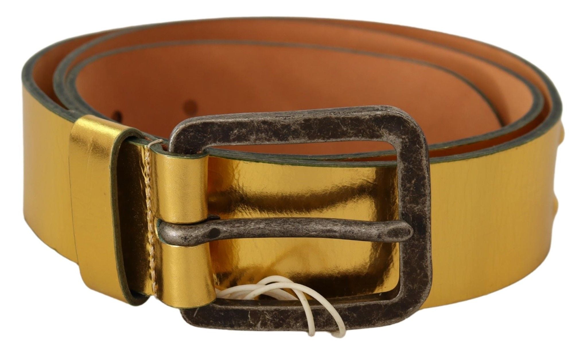 Elegant Gold Genuine Leather Men's Belt - ventzia
