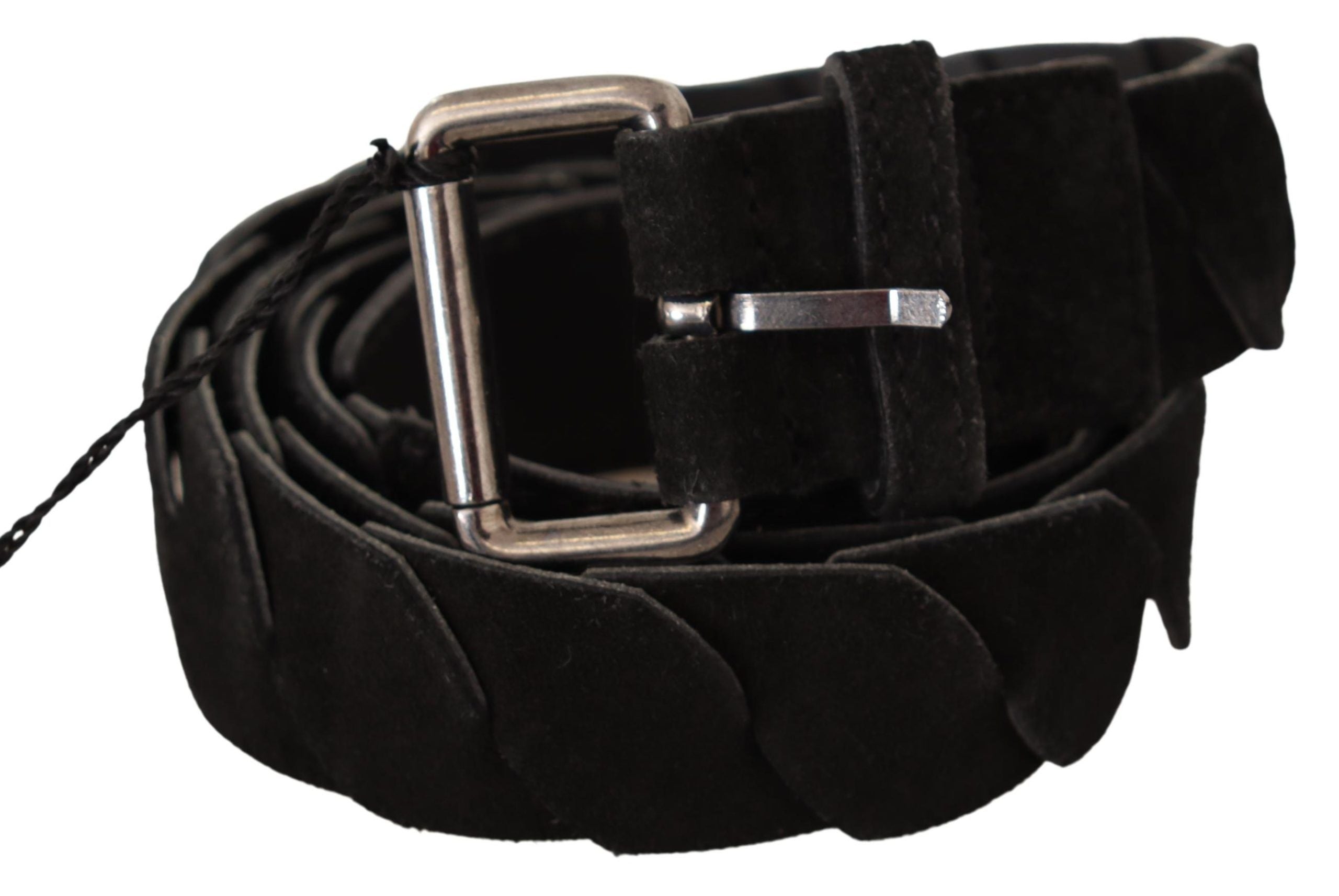 Elegant Black Waist Belt with Metal Buckle - ventzia
