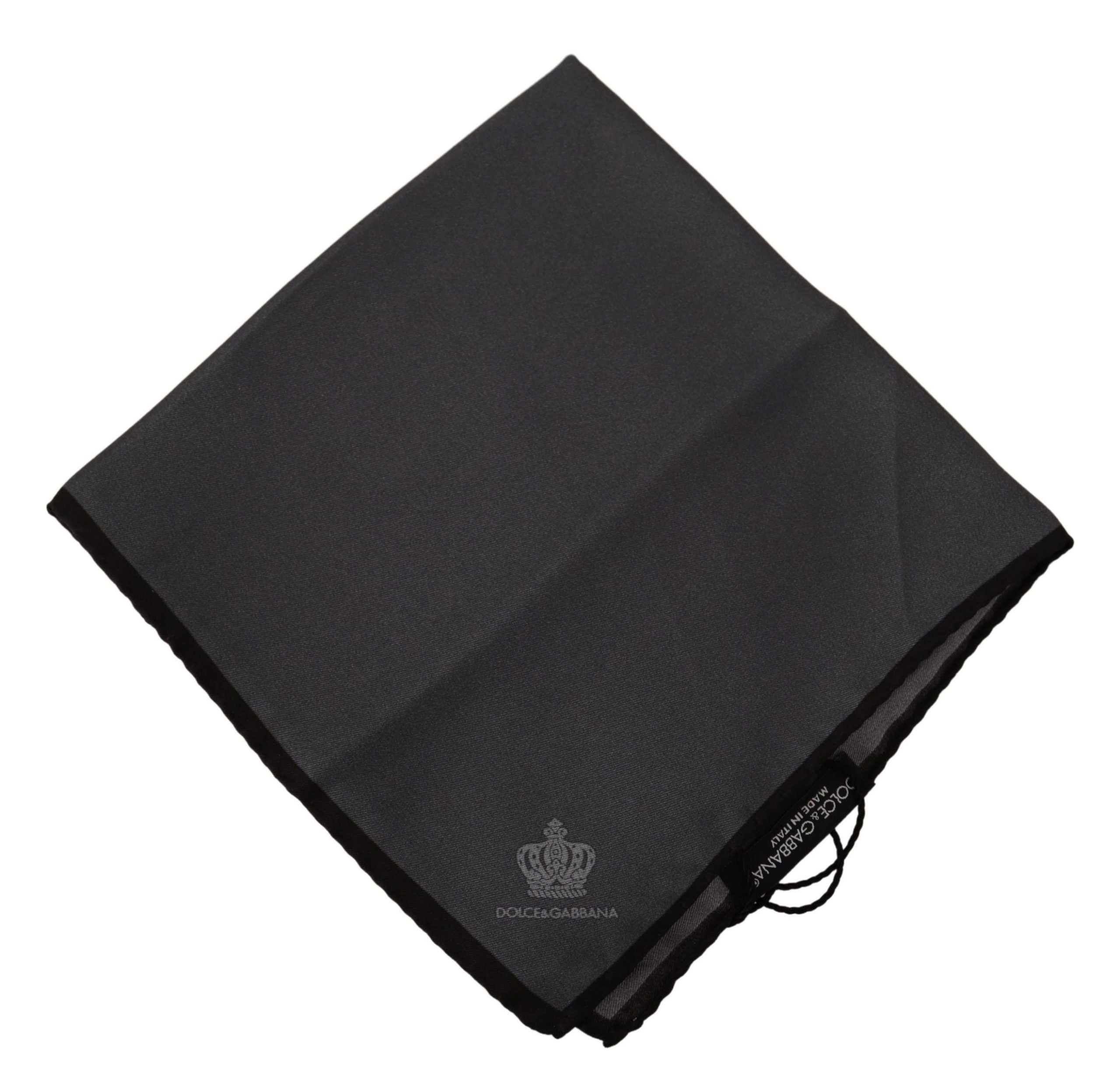 Elegant Silk Crown Print Handkerchief - ventzia
