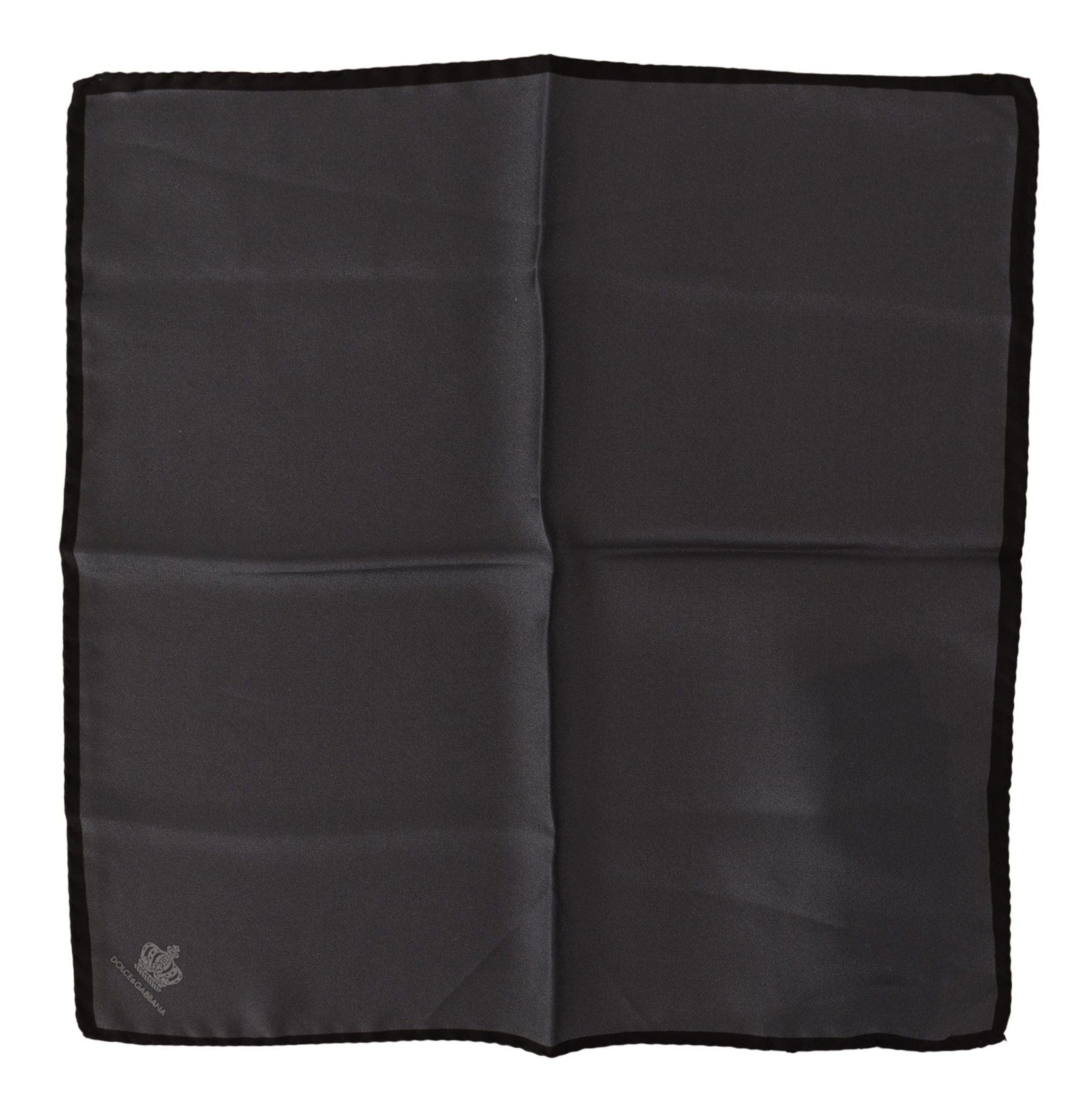 Elegant Silk Crown Print Handkerchief - ventzia