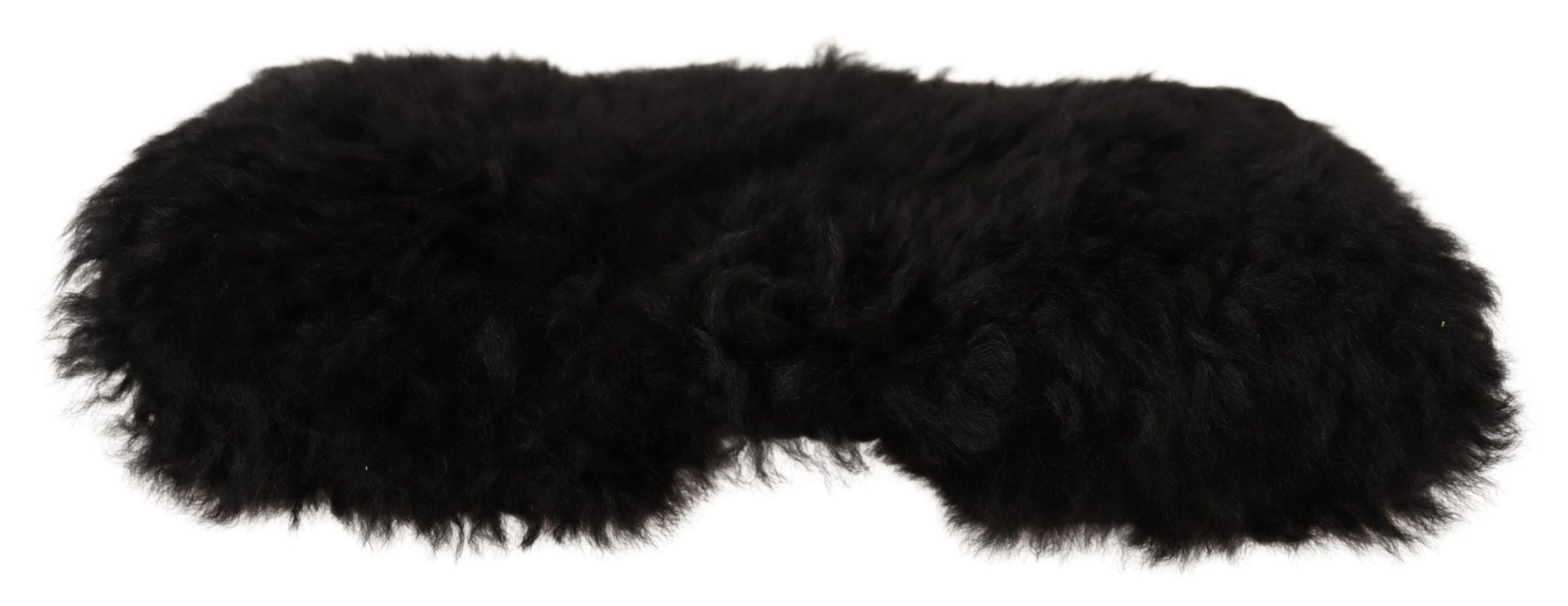 Elegant Black Cashmere Alpaca Fur Beanie - ventzia
