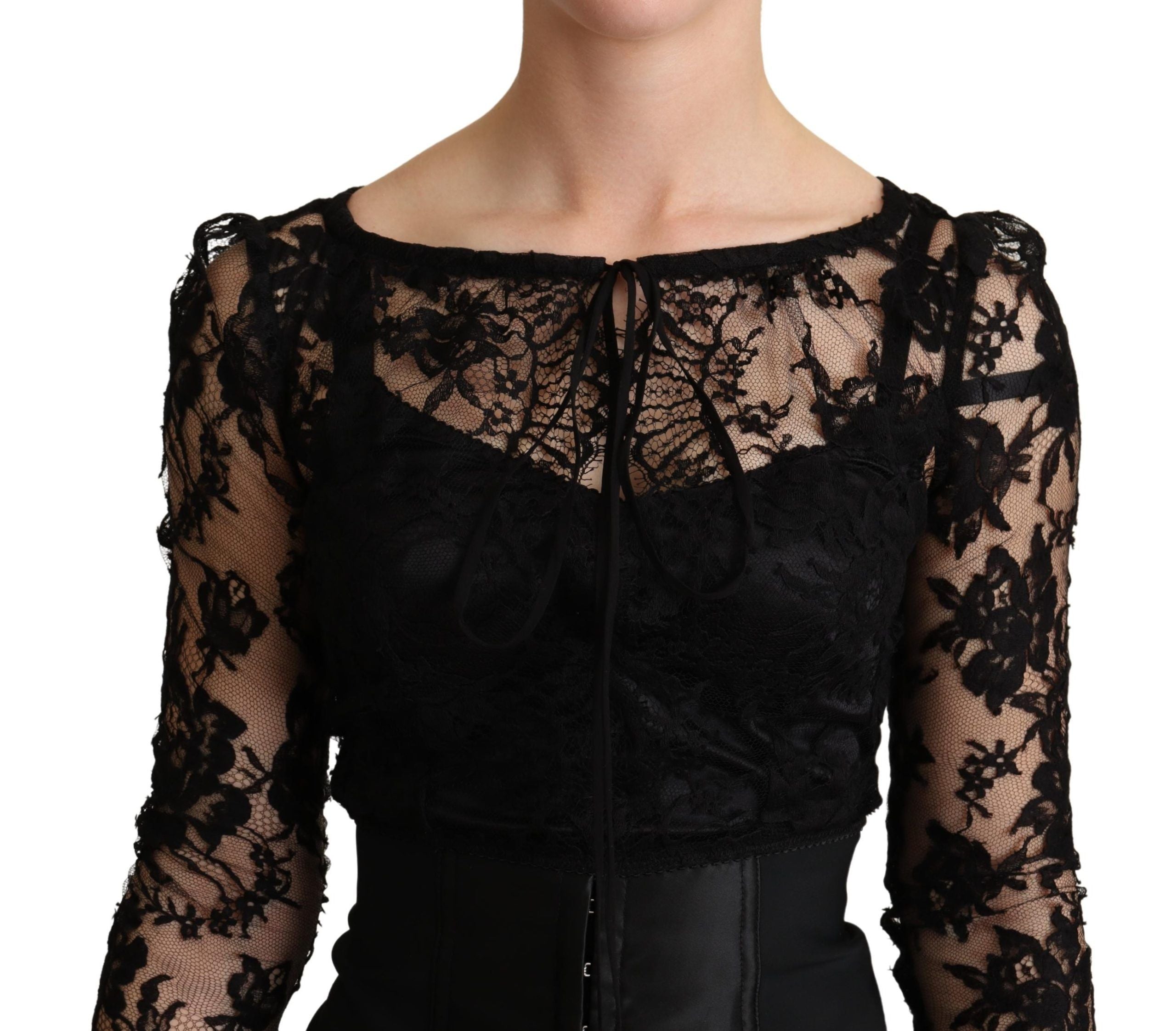 Elegant Black Lace Mini-Dress Delight - ventzia
