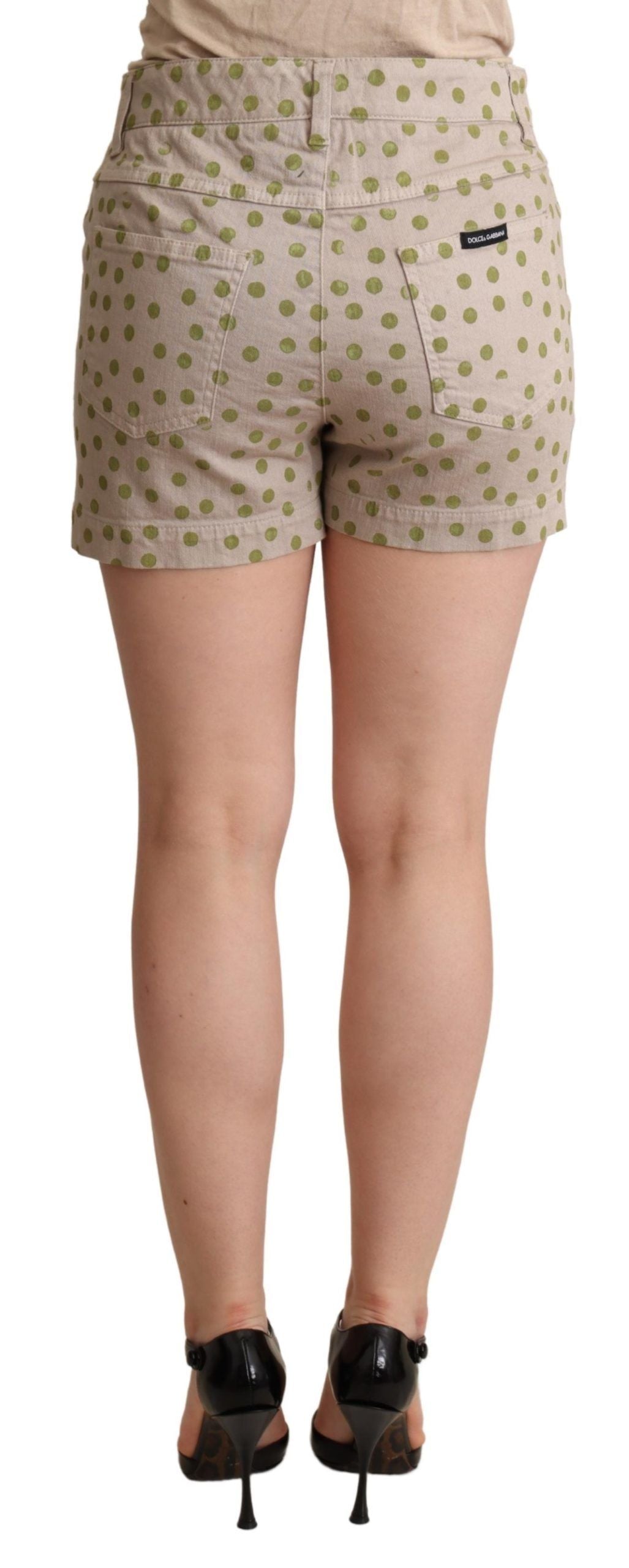 Chic Polka Dot Cotton Stretch Shorts - ventzia