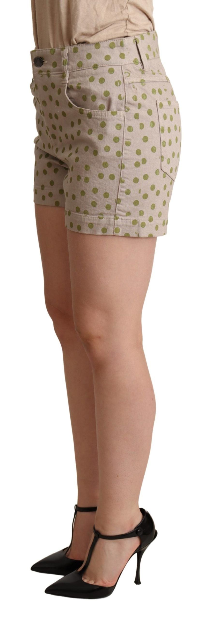 Chic Polka Dot Cotton Stretch Shorts - ventzia