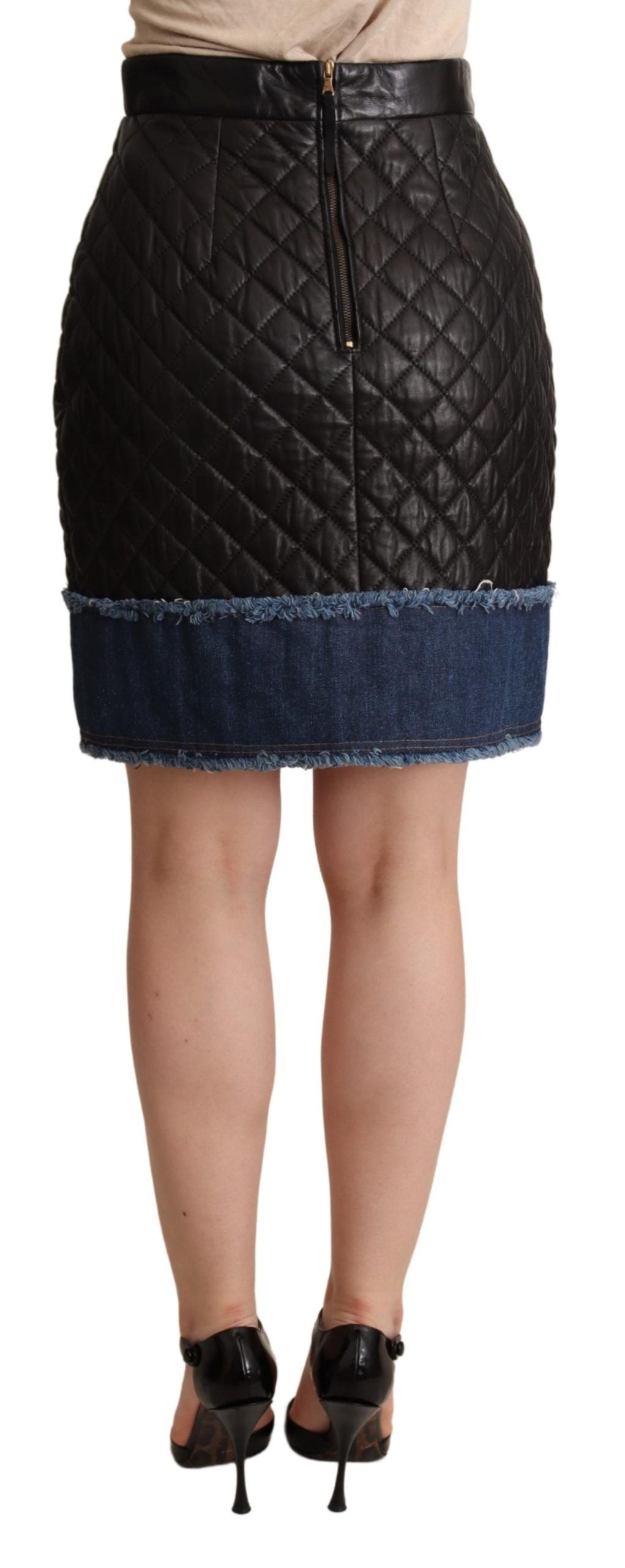 Sleek High-Waist Leather Mini Skirt - ventzia