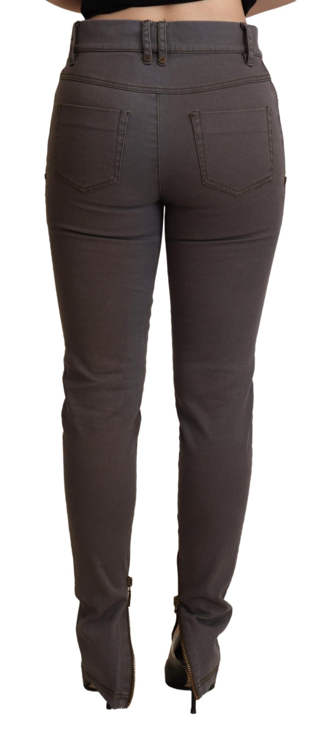 Chic Brown Slim-Fit Skinny Jeans - ventzia