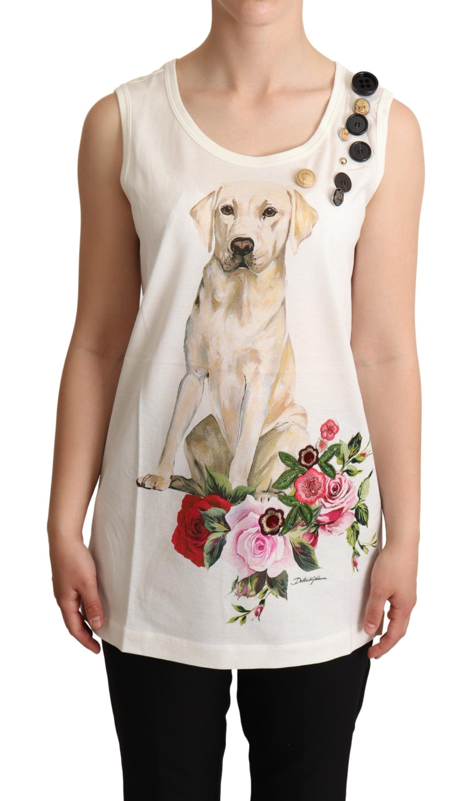 Chic Canine Floral Sleeveless Tank - ventzia