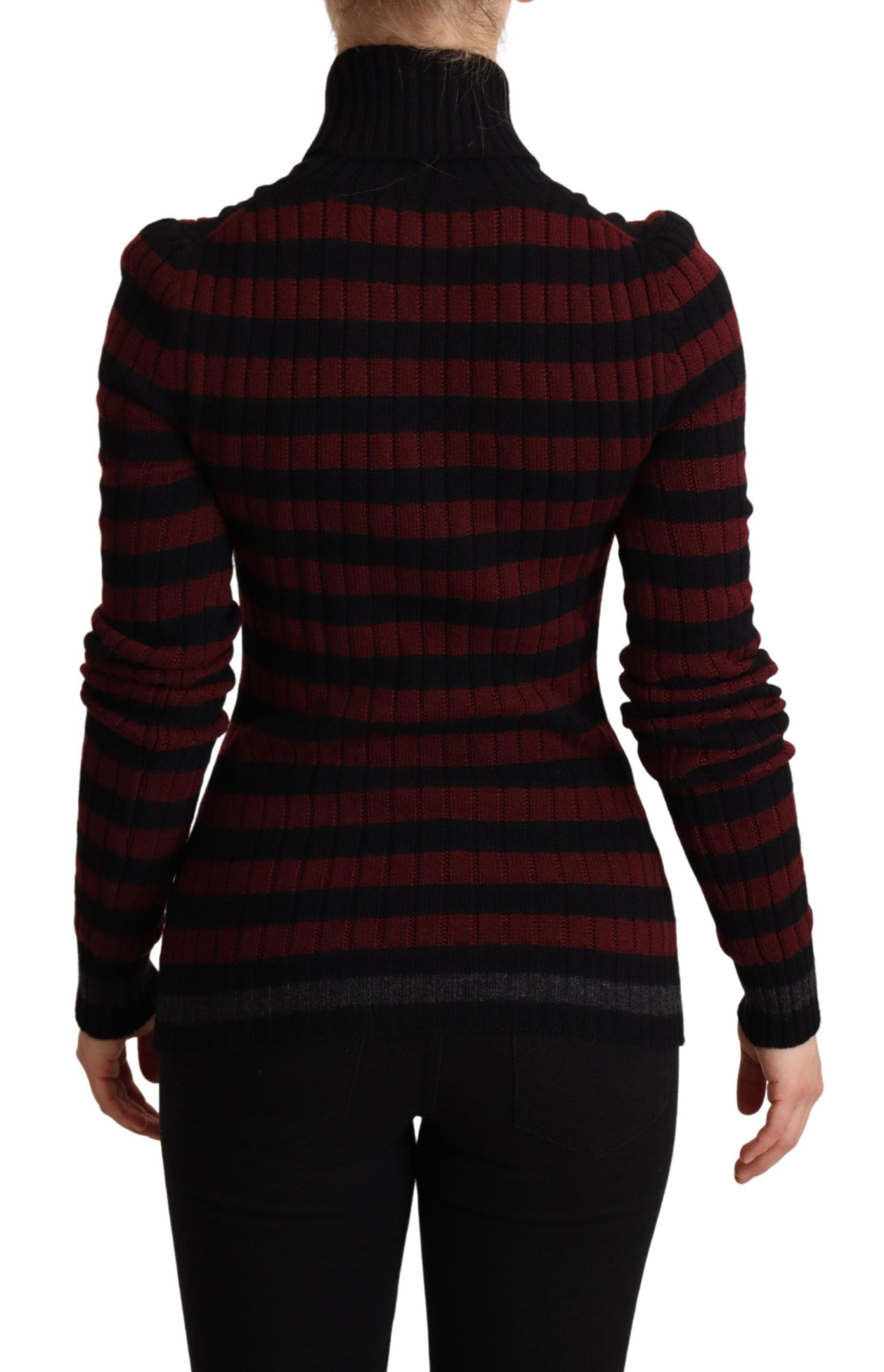 Chic Striped Wool-Cashmere Sweater - ventzia