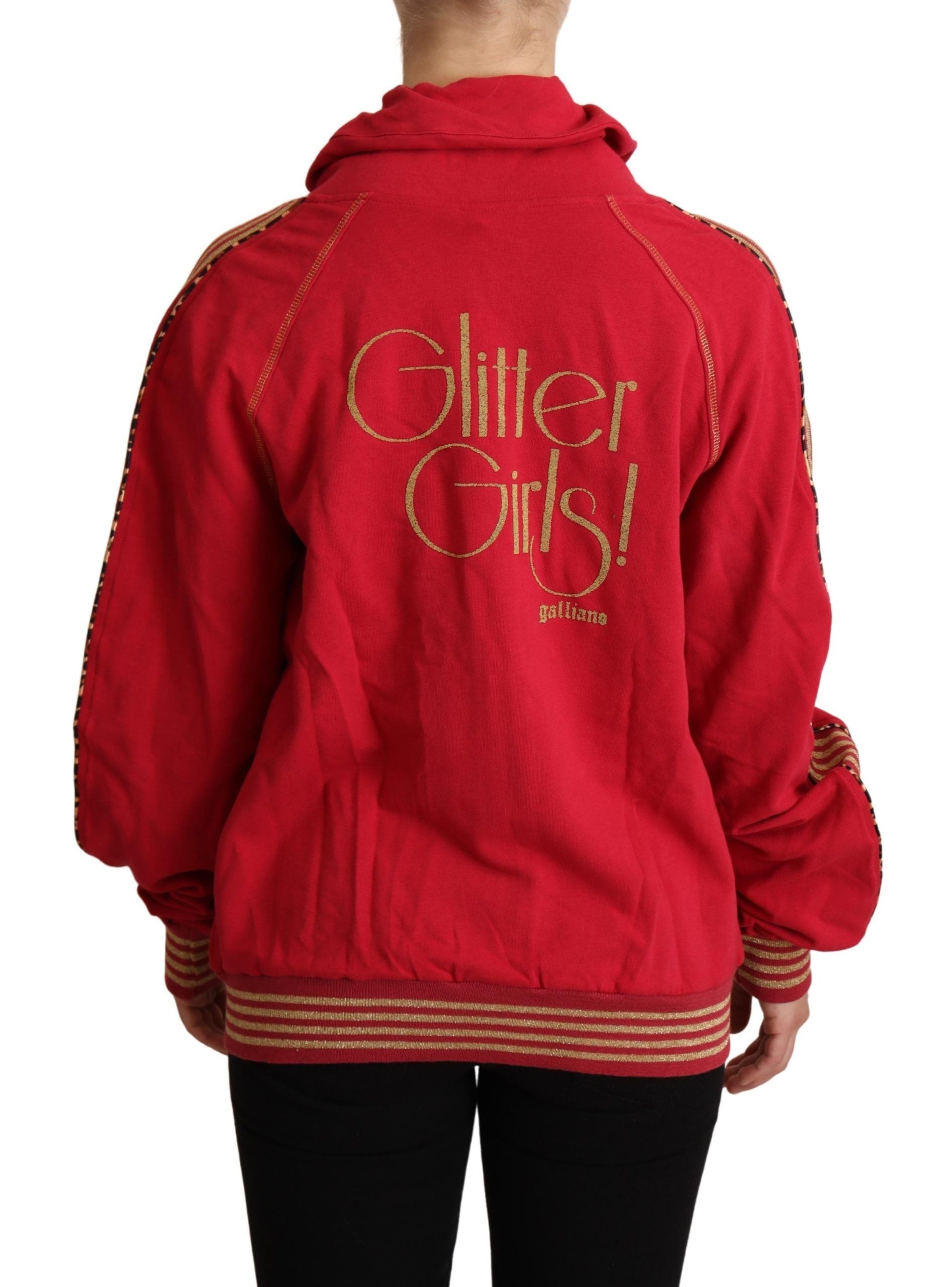 Radiant Red Cotton Full Zip Hooded Jacket - ventzia