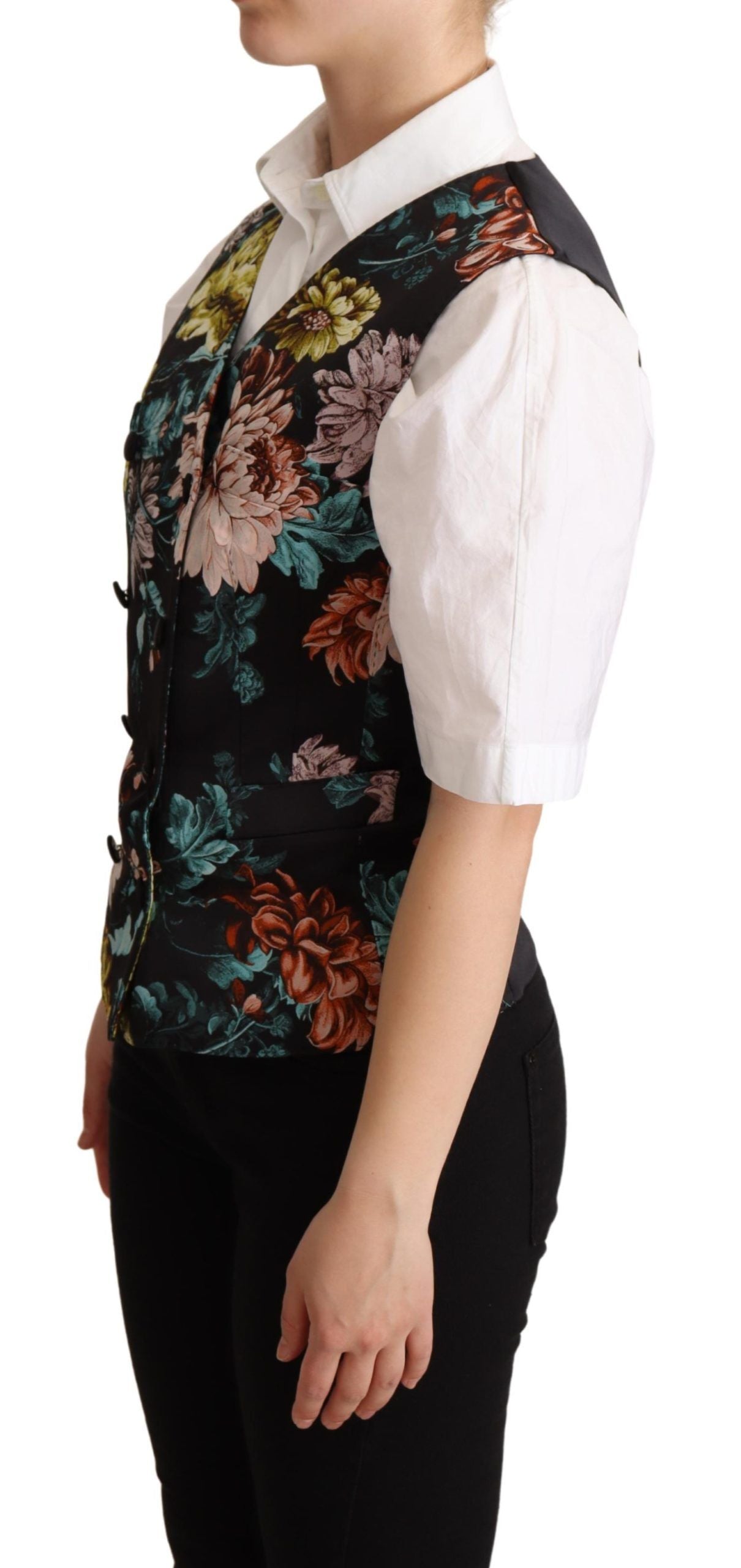 Exquisite Floral Jacquard Waistcoat - ventzia