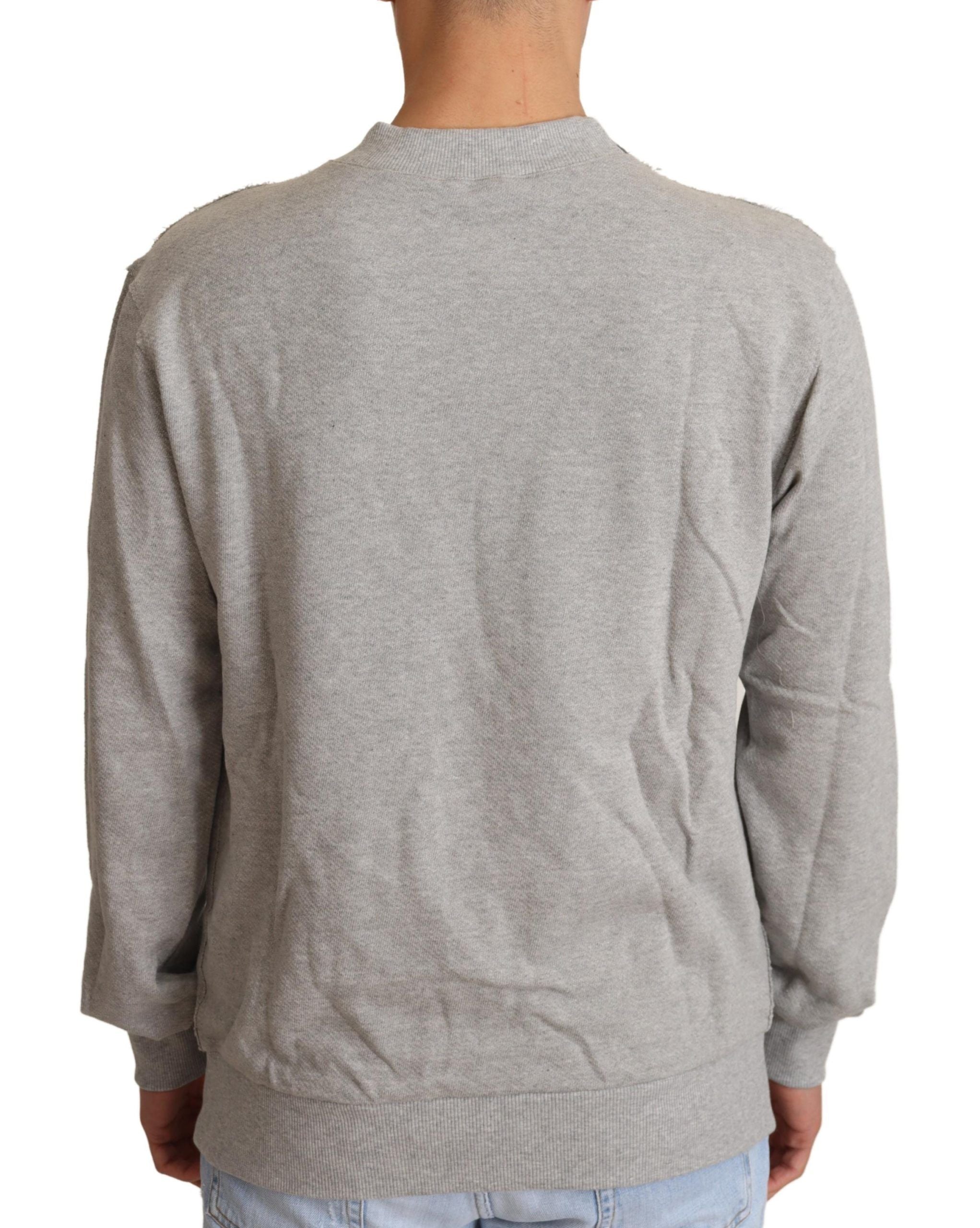 Sophisticated Gray Crewneck Sweater - ventzia