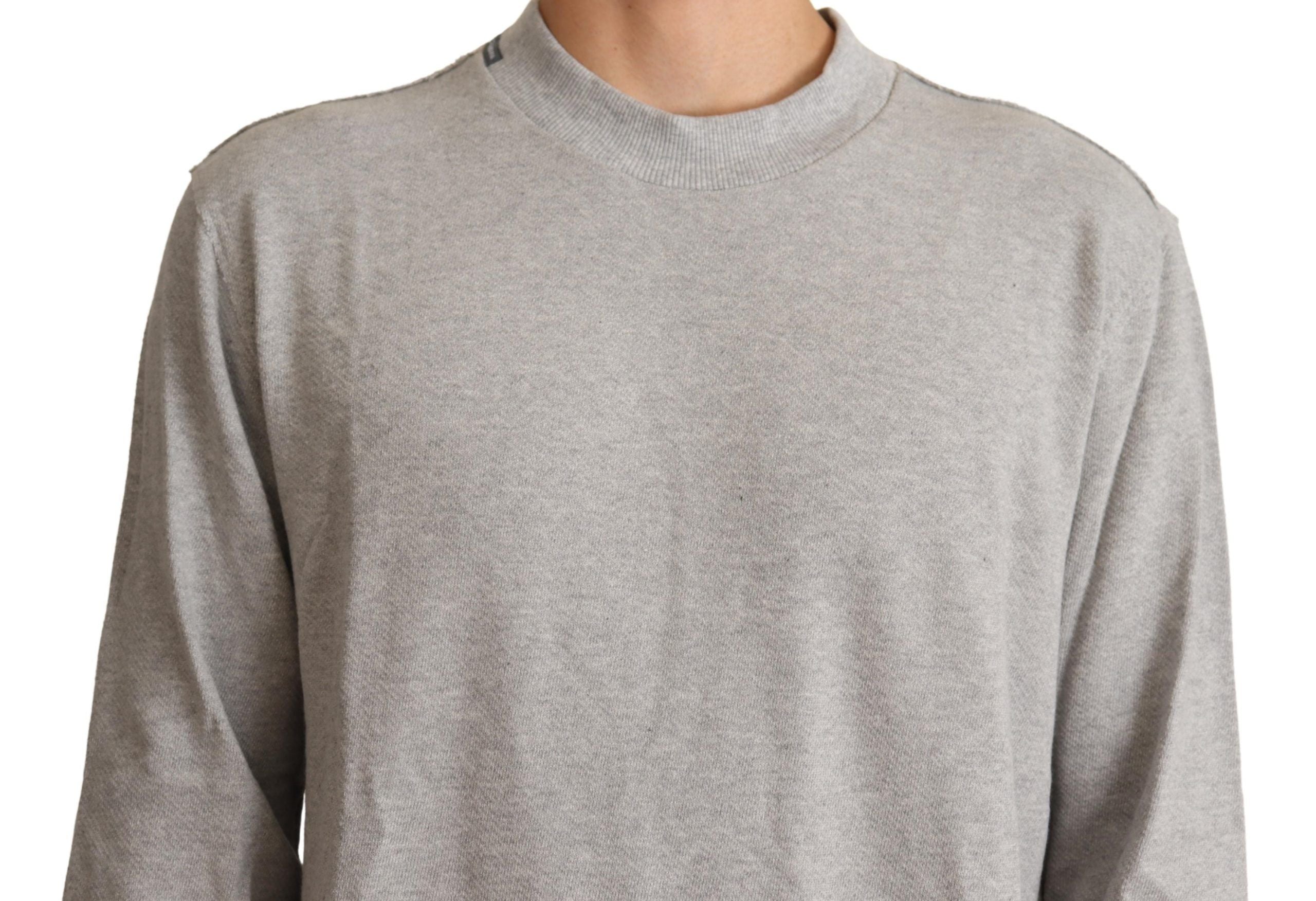 Sophisticated Gray Crewneck Sweater - ventzia
