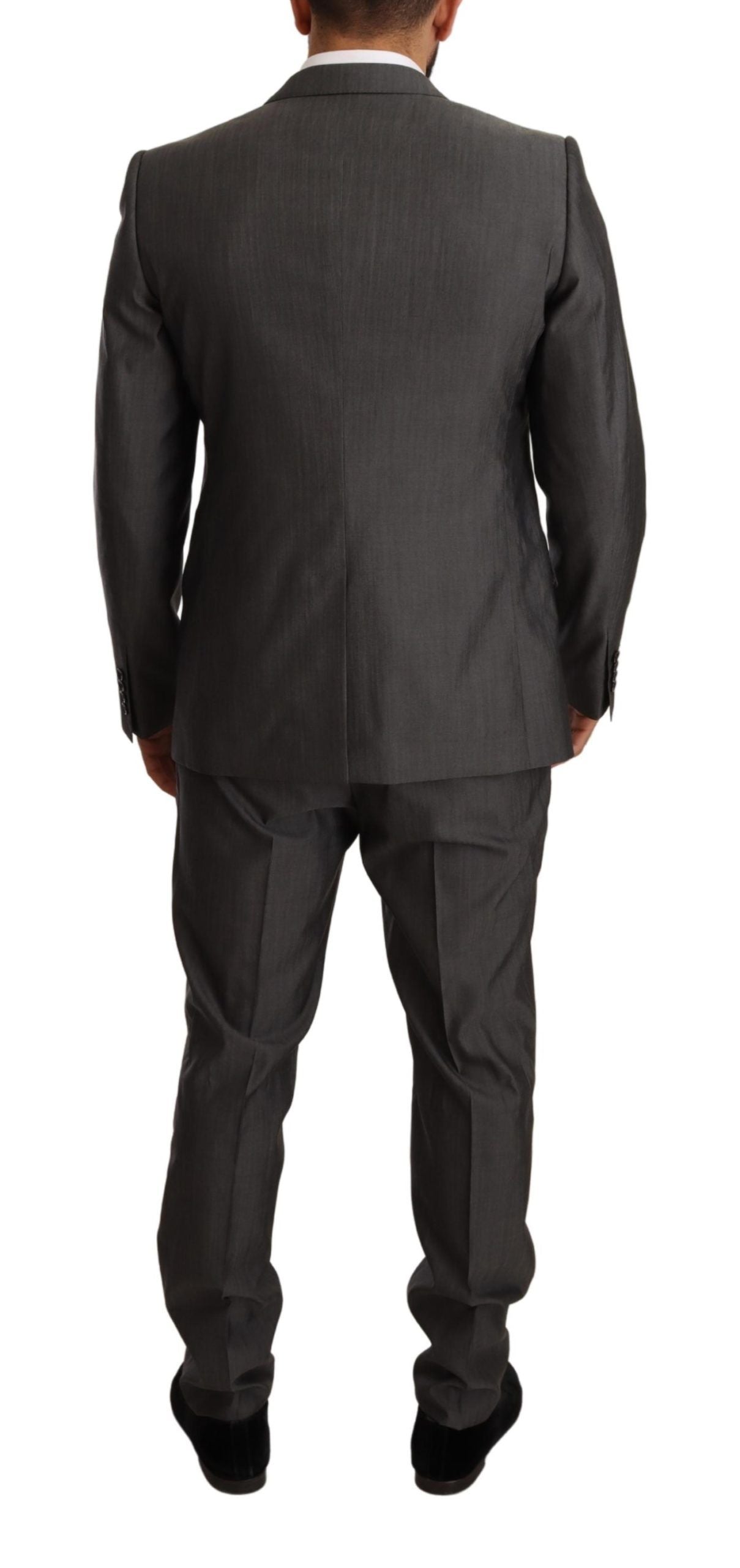 Elegant Martini Slim-Fit Wool Silk Suit - ventzia