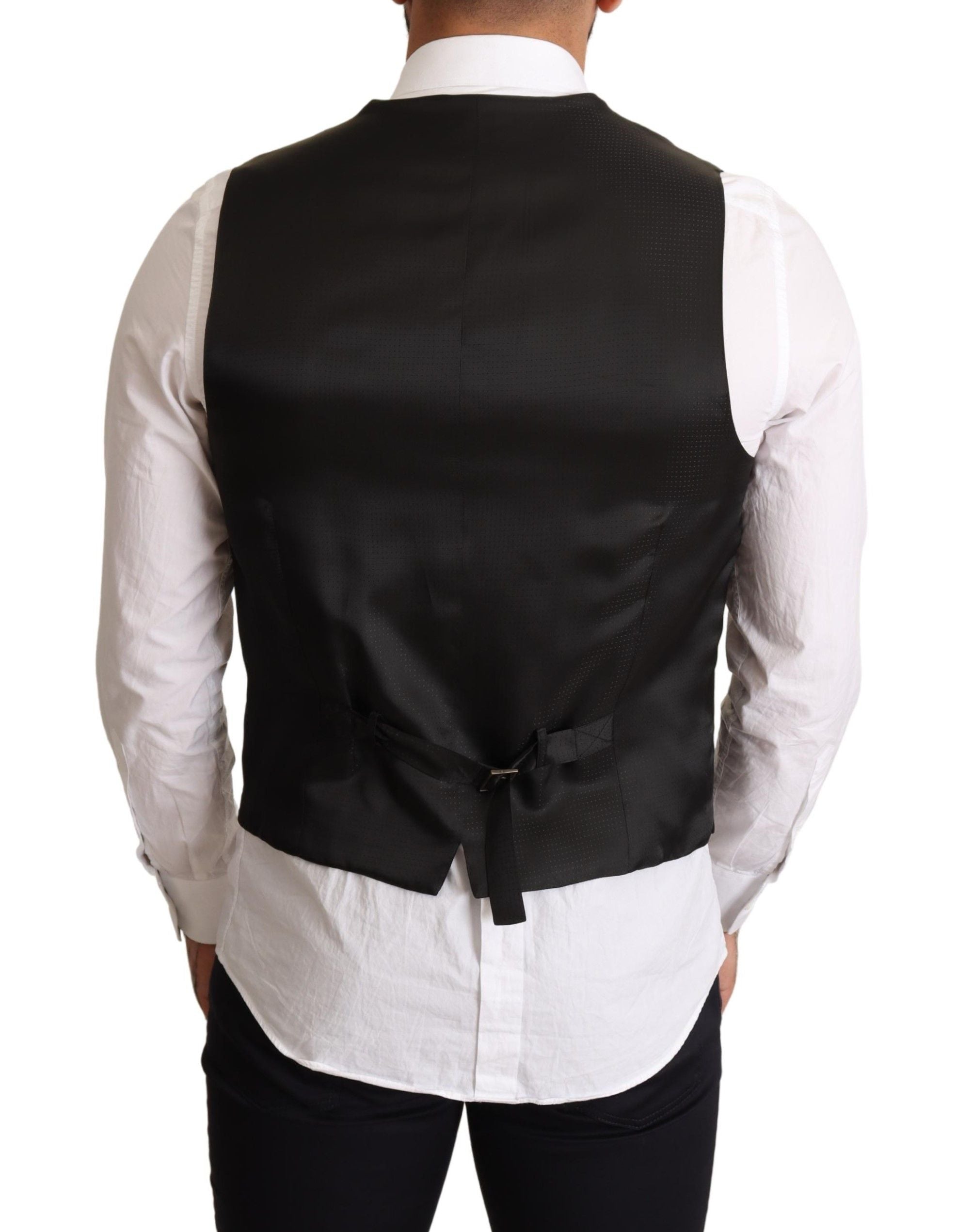 Elegant Black Formal Dress Vest - ventzia