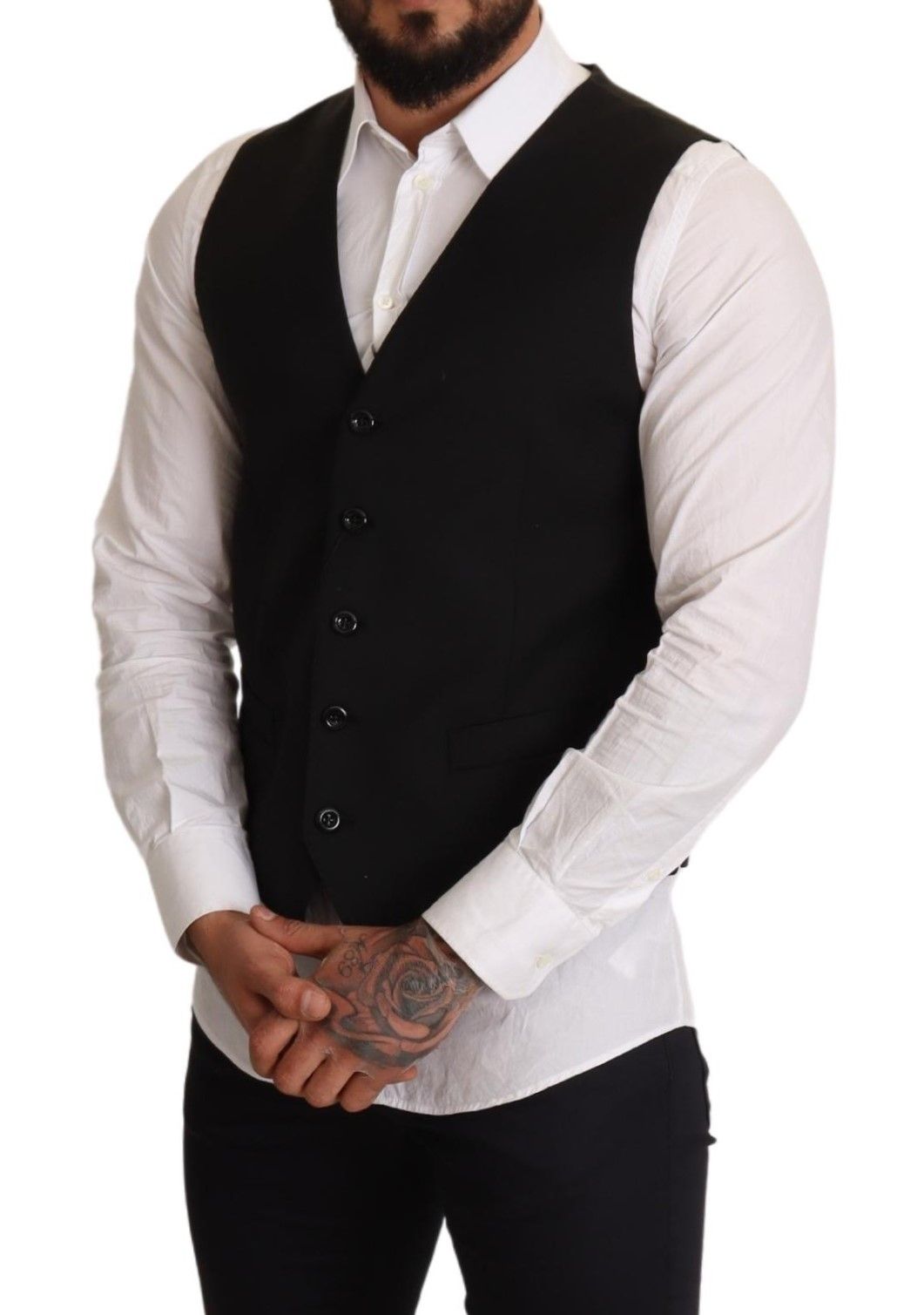Elegant Black Formal Dress Vest - ventzia