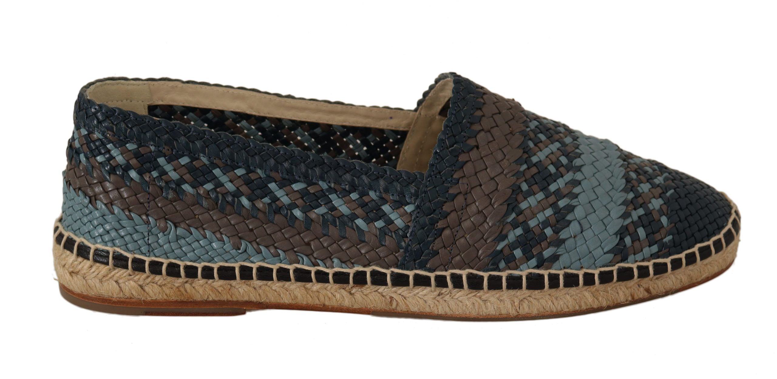 Elegant Woven Leather Espadrilles - ventzia
