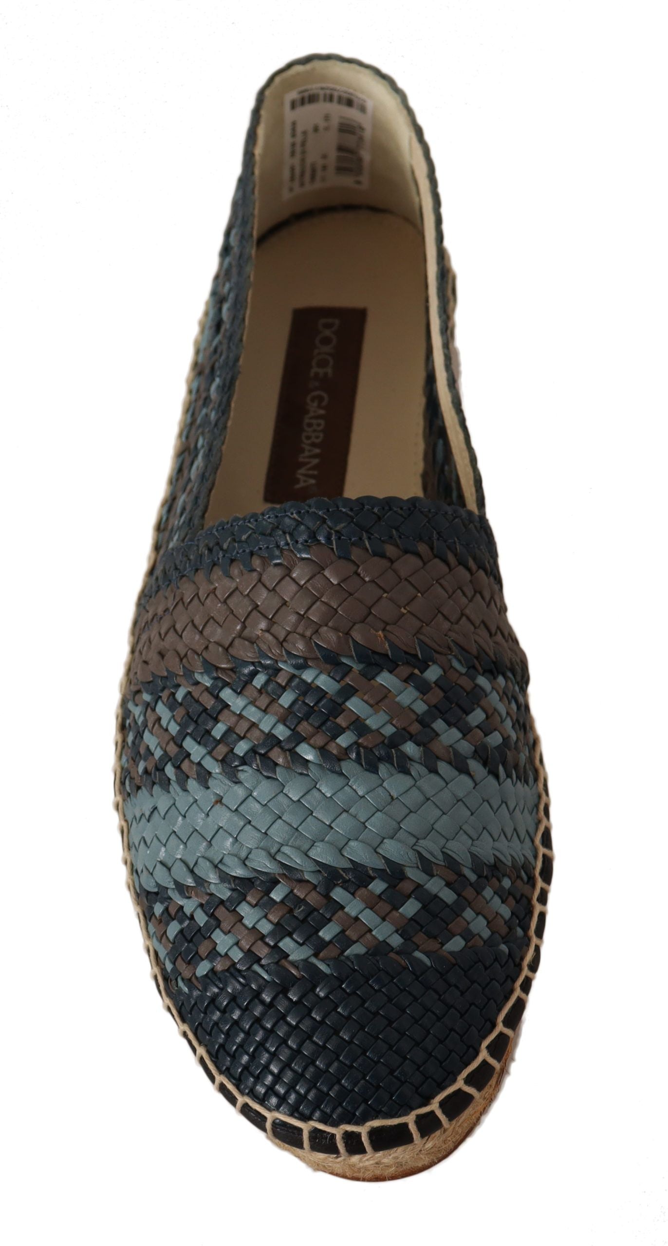 Elegant Woven Leather Espadrilles - ventzia
