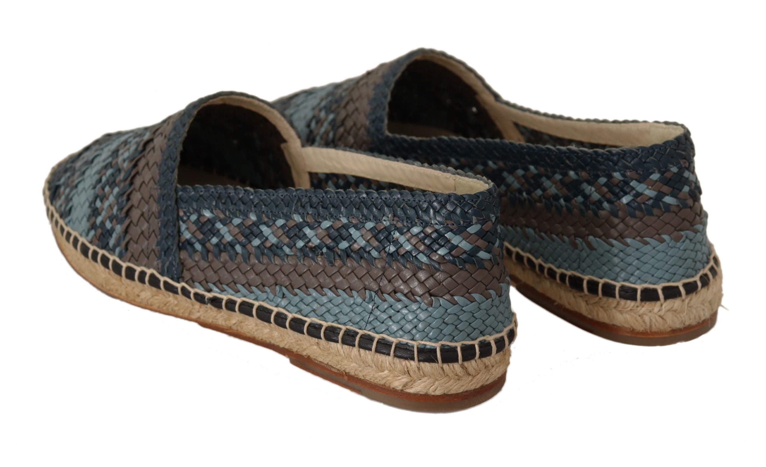 Elegant Woven Leather Espadrilles - ventzia