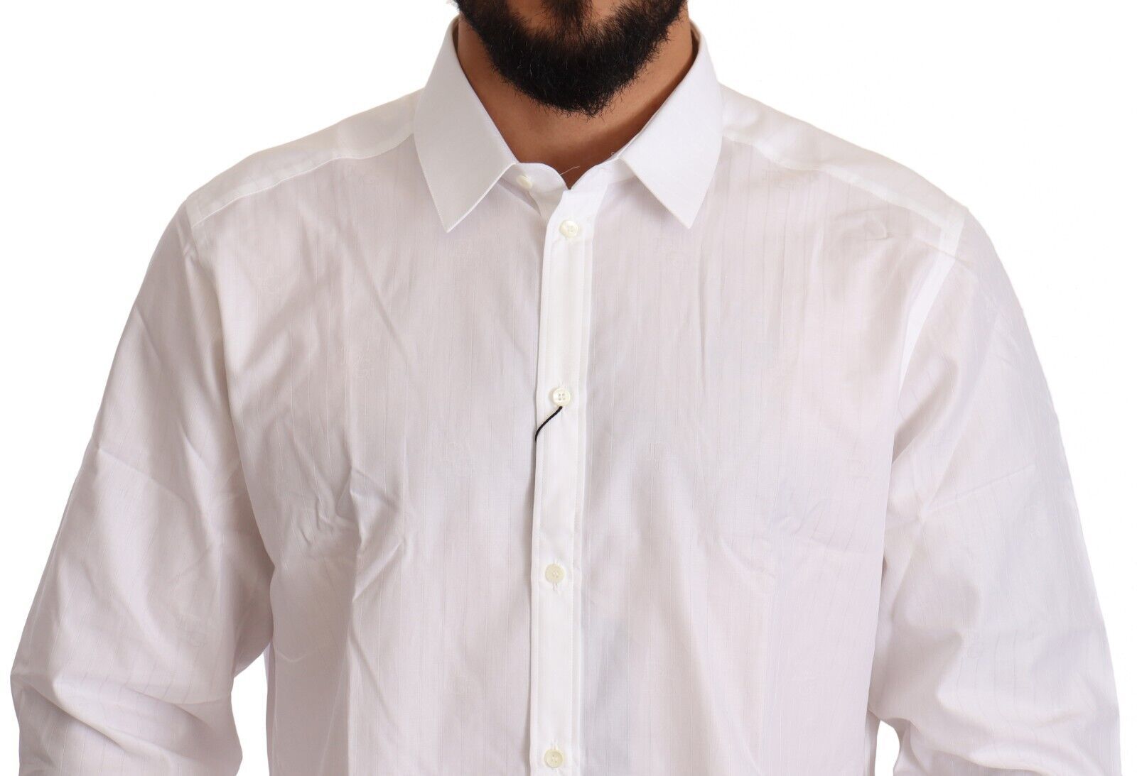 White Cotton Martini Fit Shirt - ventzia
