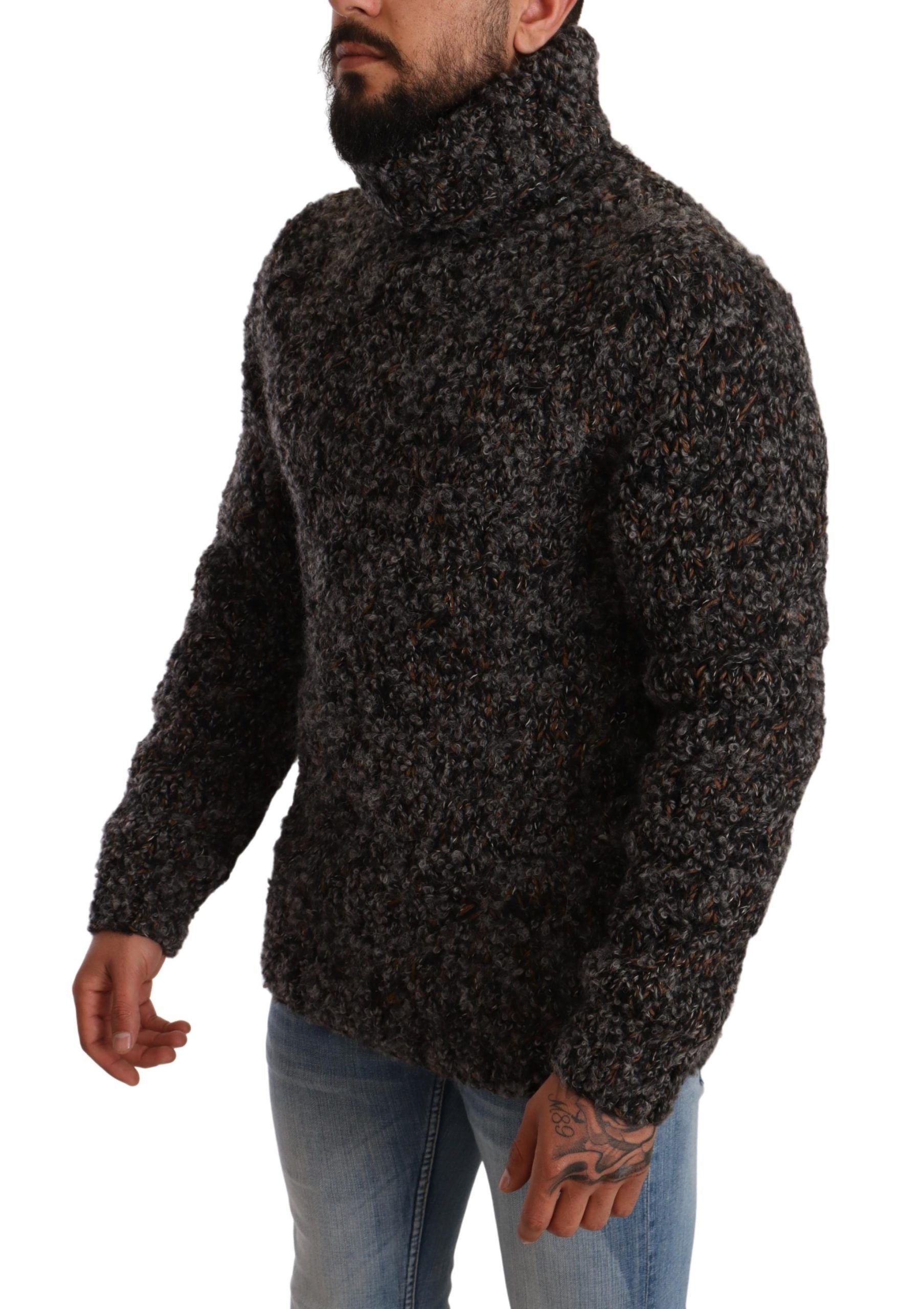 Elegant Speckled Turtleneck Wool-Blend Sweater - ventzia