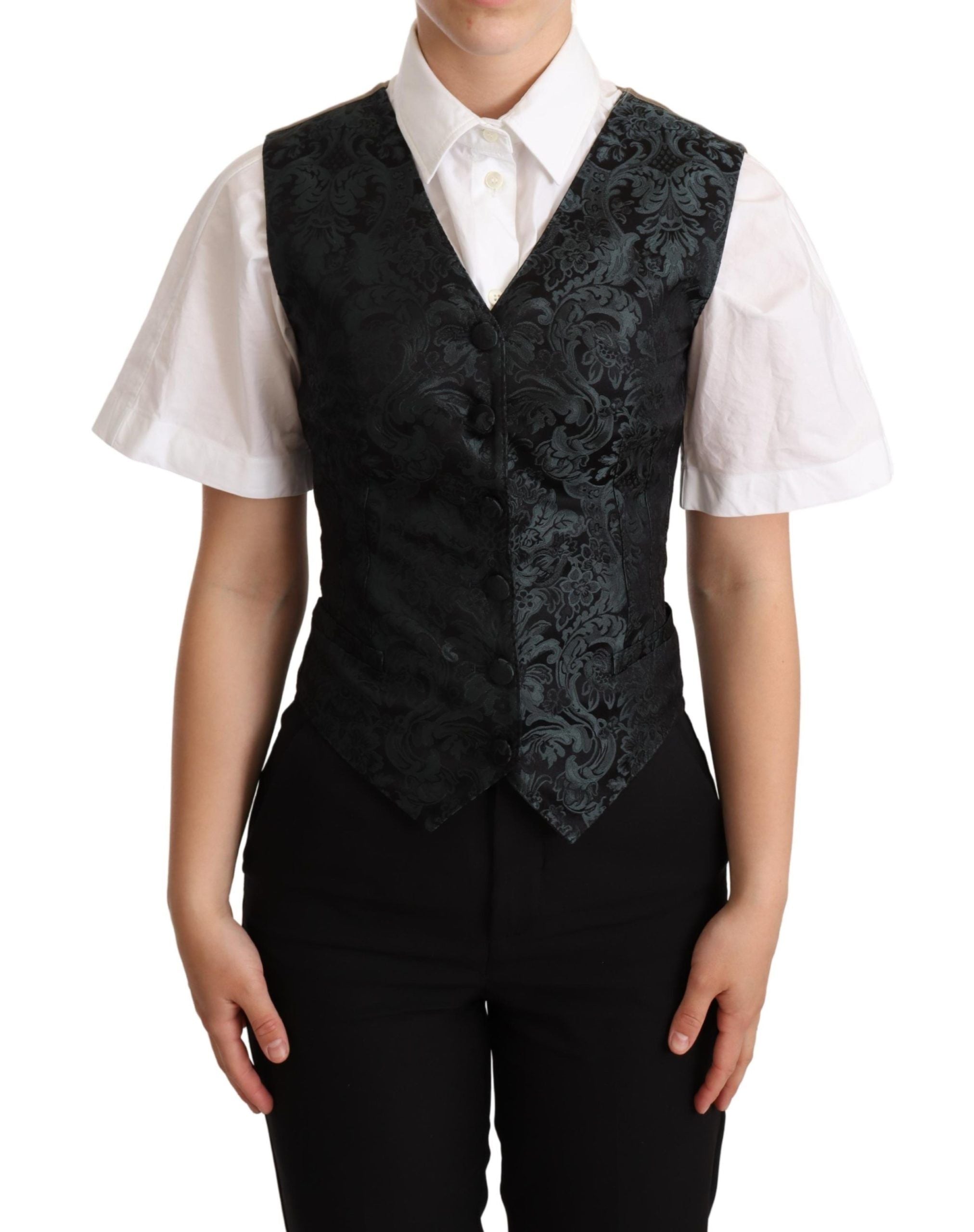 Enchanting Jacquard Floral Waistcoat - ventzia