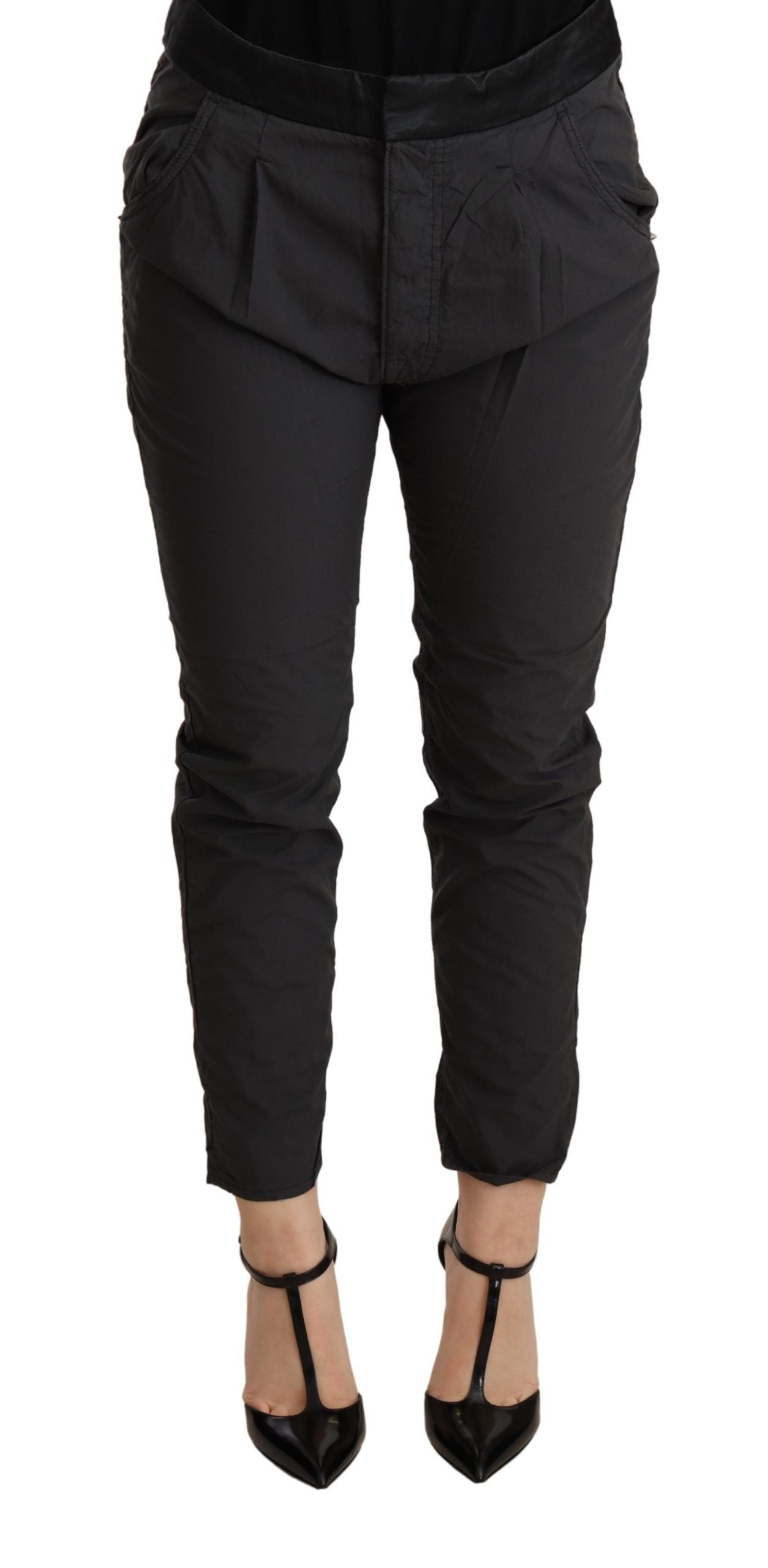 Elegant Mid Waist Slim Fit Skinny Pants - ventzia