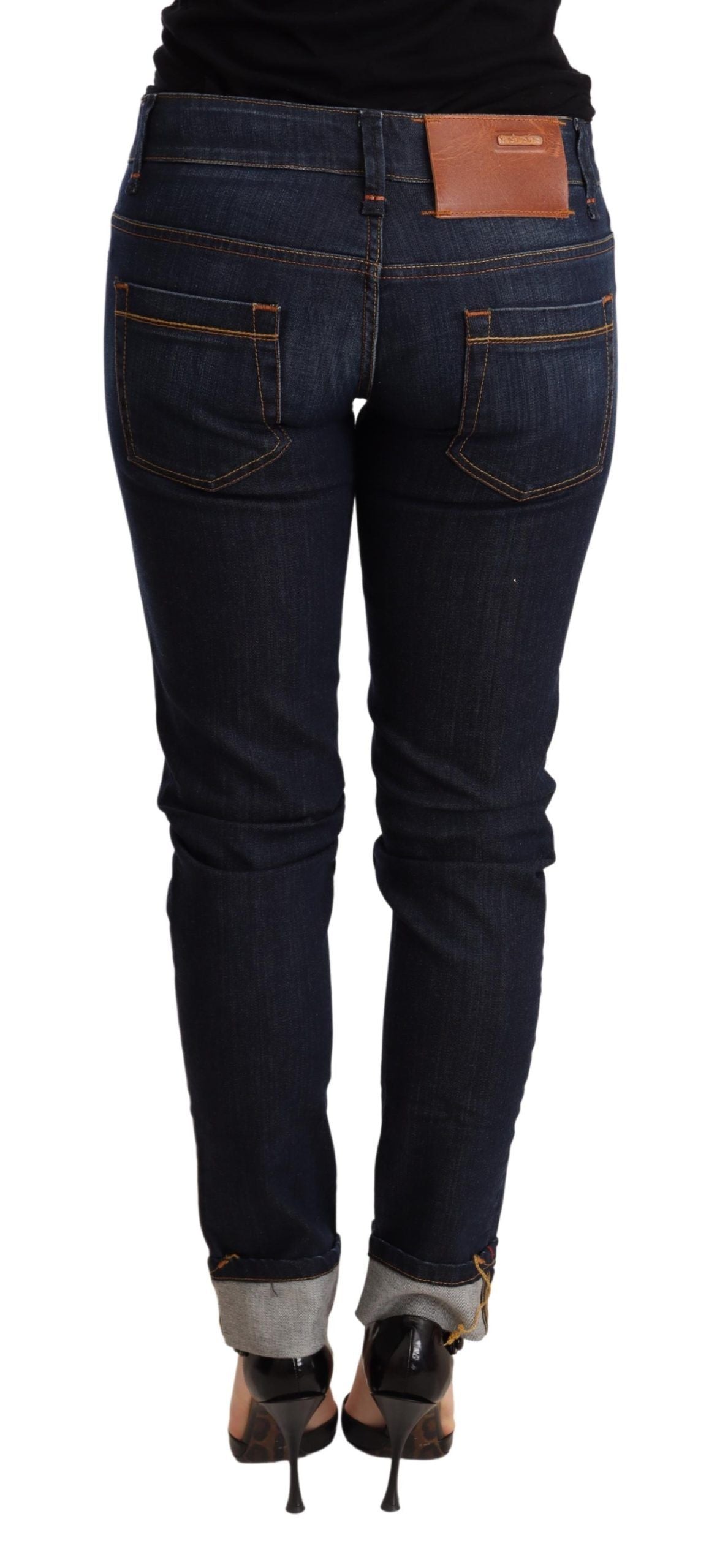 Chic Dark Blue Skinny Jeans - ventzia
