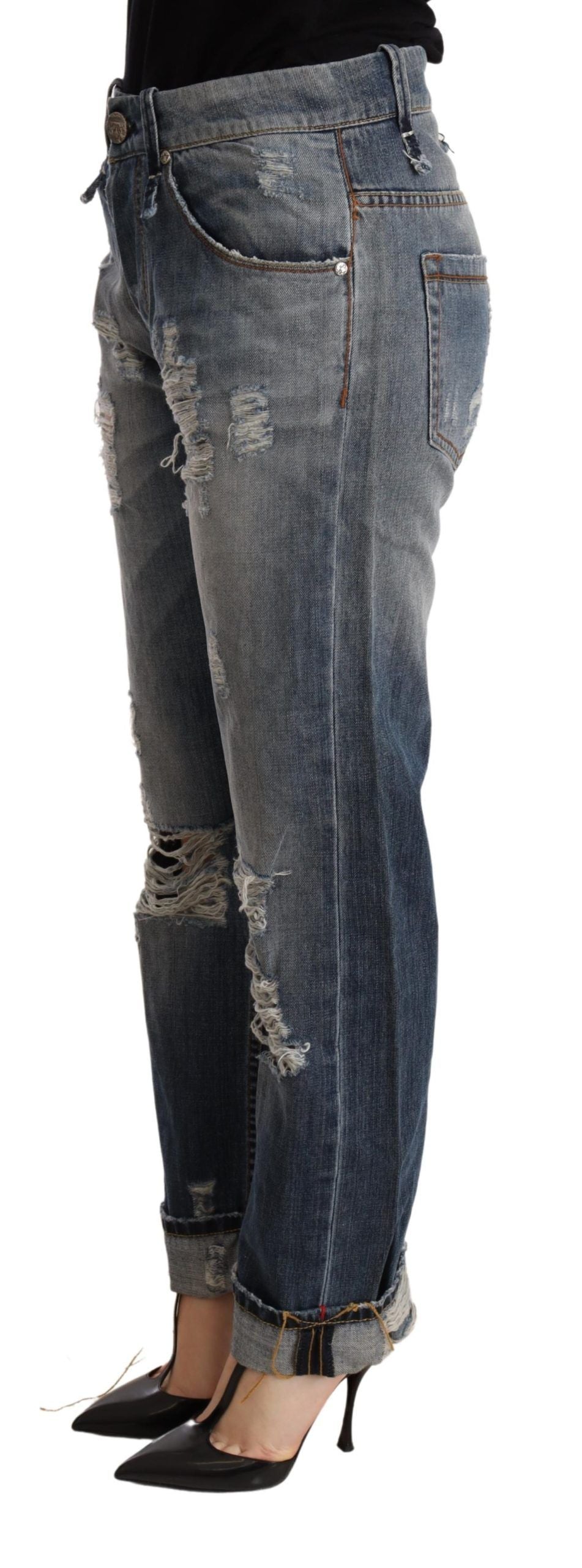 Authentic Mid Waist Baggy Denim Jeans - ventzia