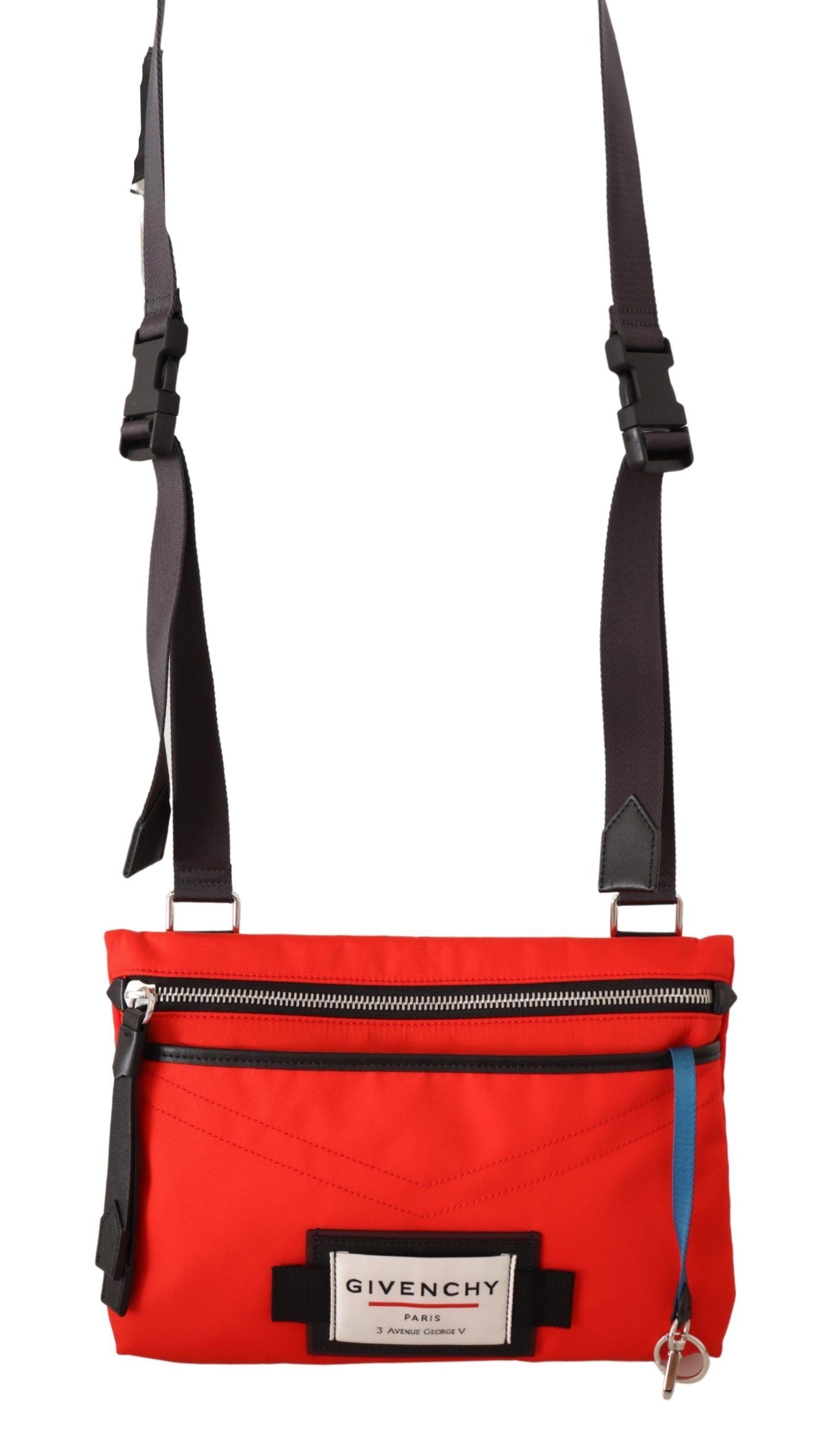 Chic Red and Black Downtown Crossbody Bag - ventzia