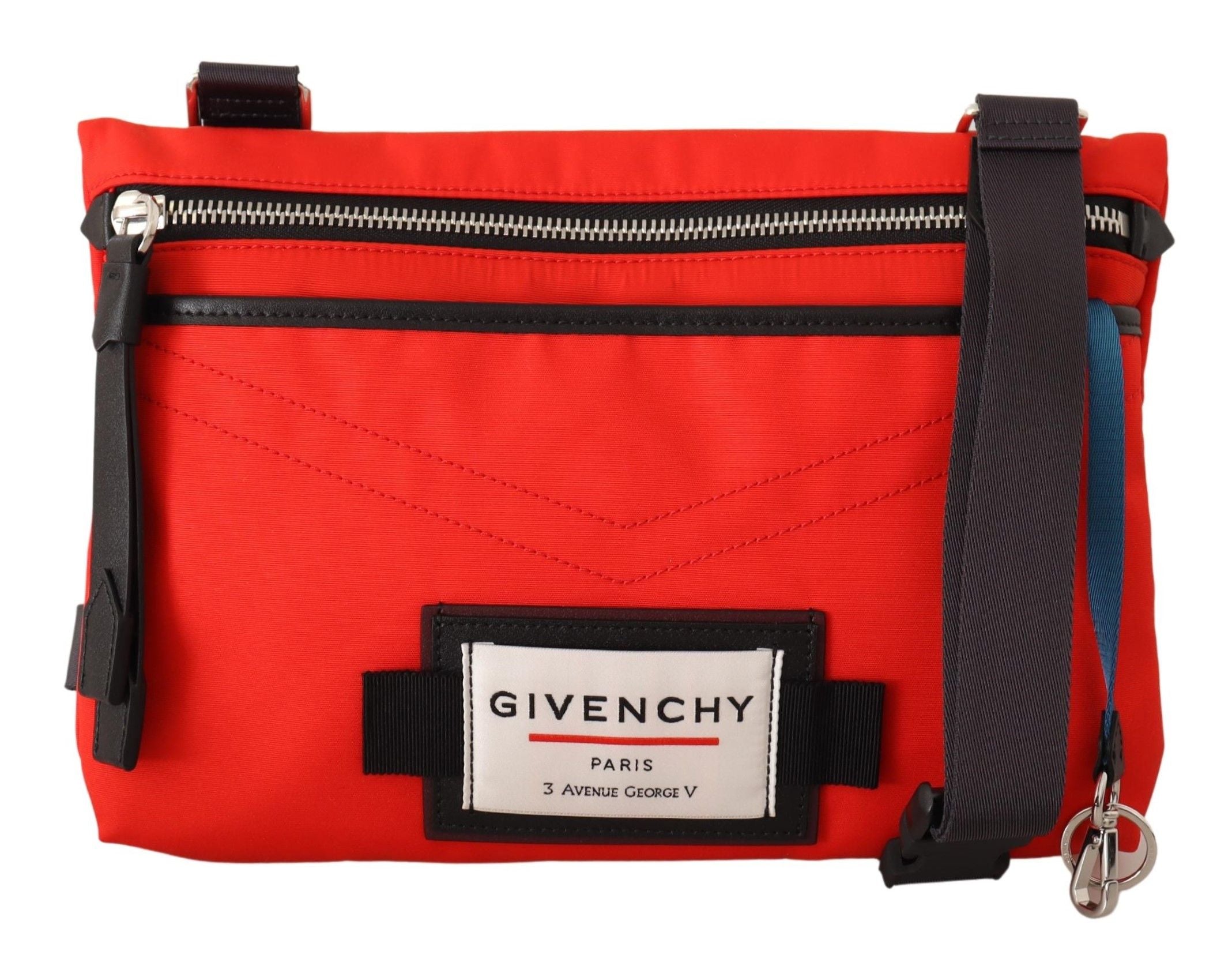 Chic Red and Black Downtown Crossbody Bag - ventzia
