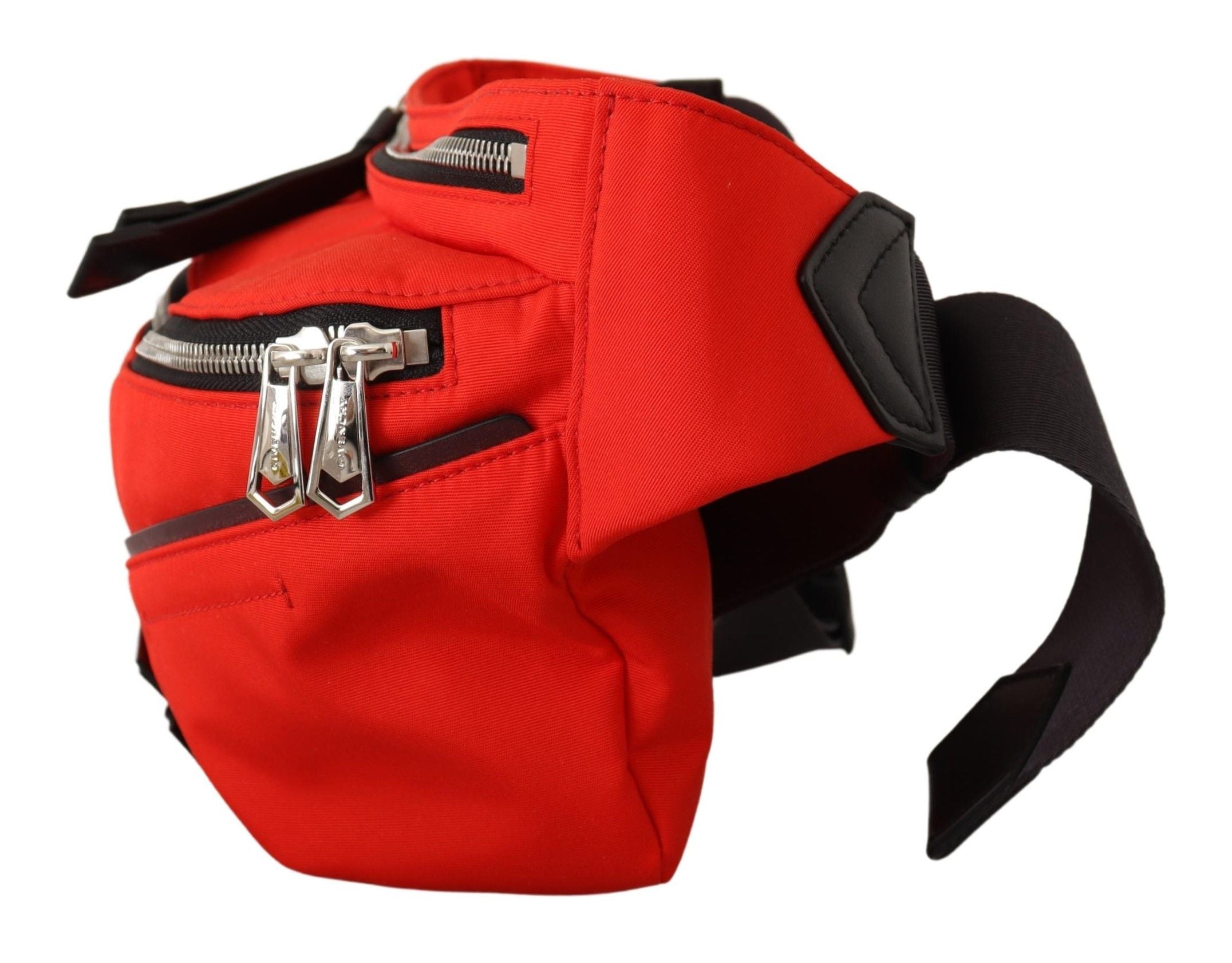 Elegant Large Bum Belt Bag in Red and Black - ventzia