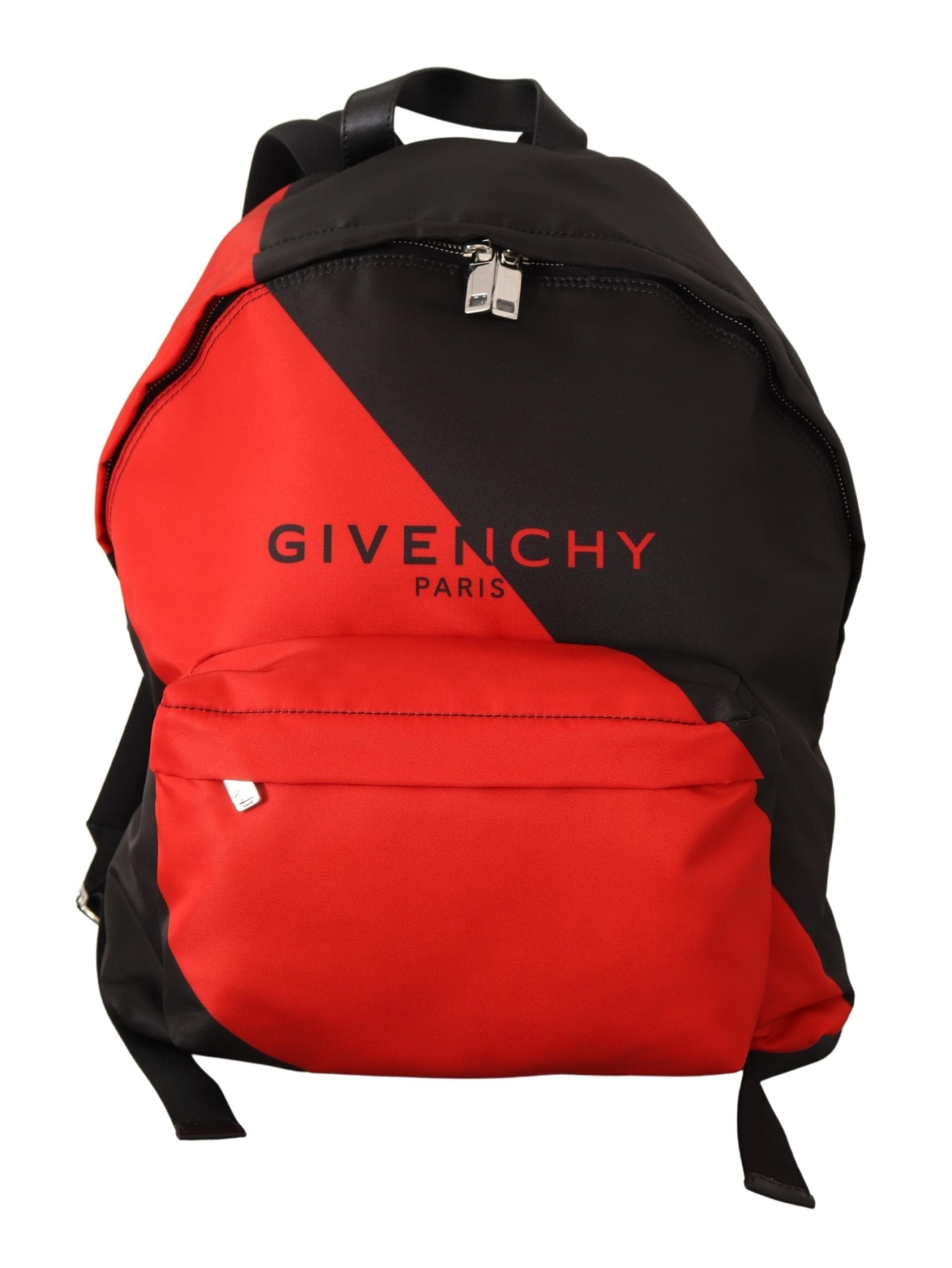 Sleek Urban Backpack in Black and Red - ventzia