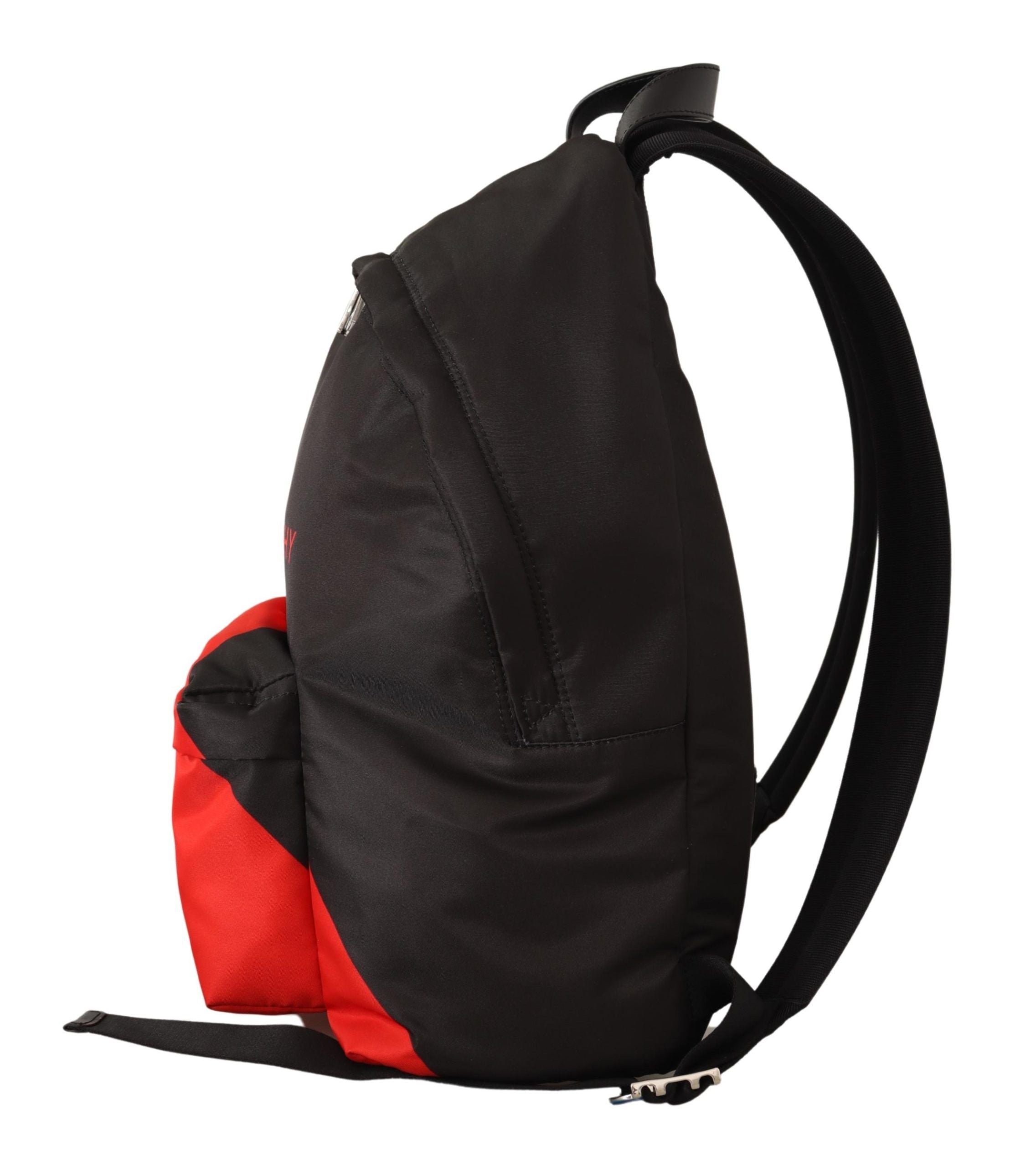 Sleek Urban Backpack in Black and Red - ventzia