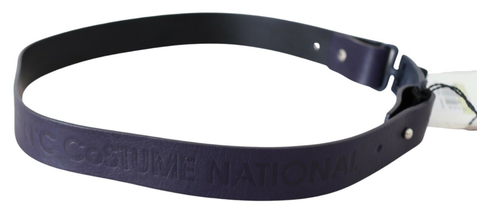 Black Leather Normal Logo Buckle Waist Belt - ventzia