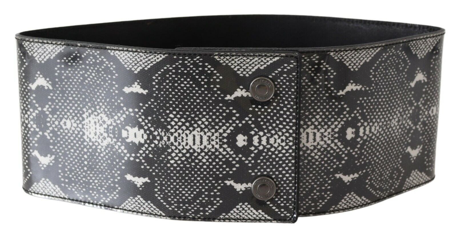 Classic Snakeskin Motif Leather Belt - ventzia