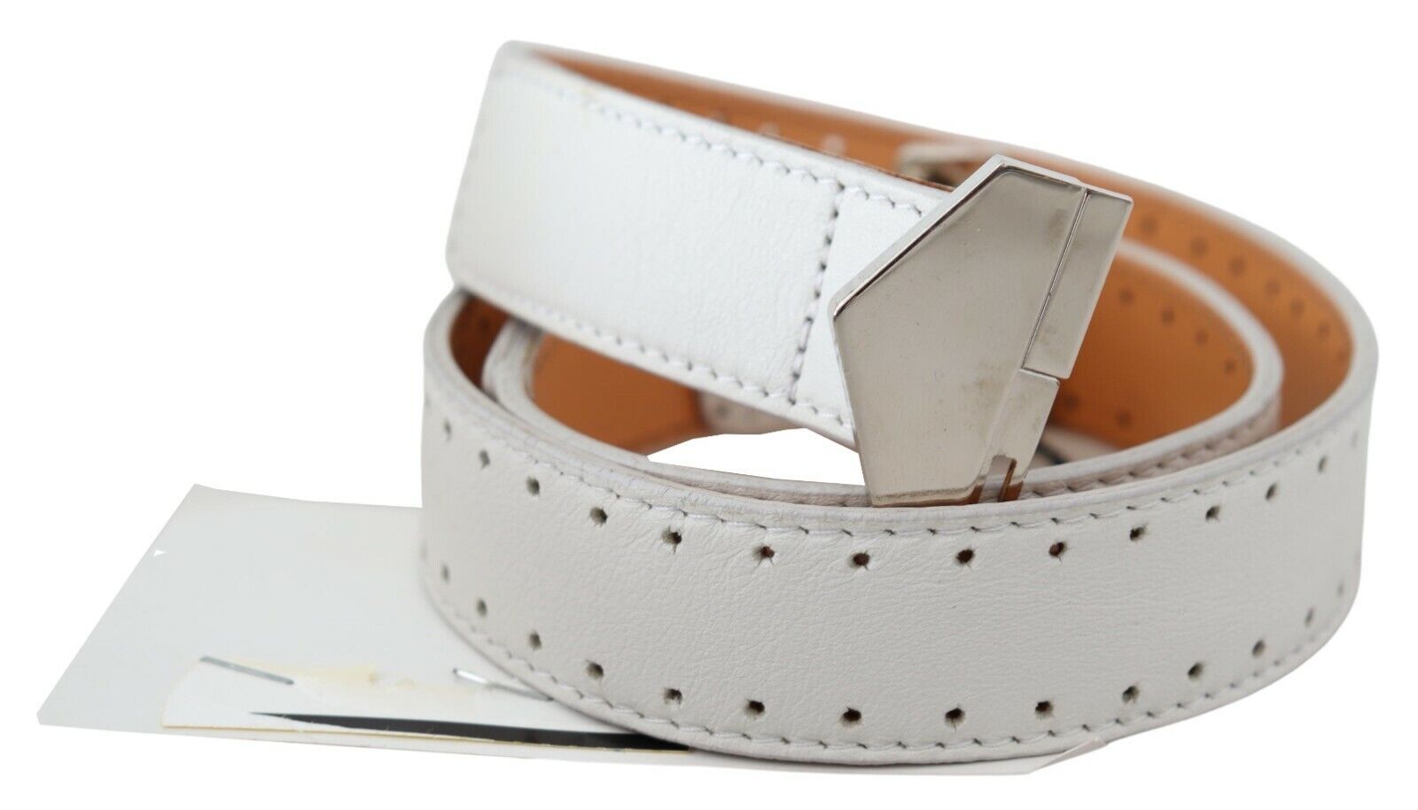 Elegant White Leather Fashion Belt - ventzia