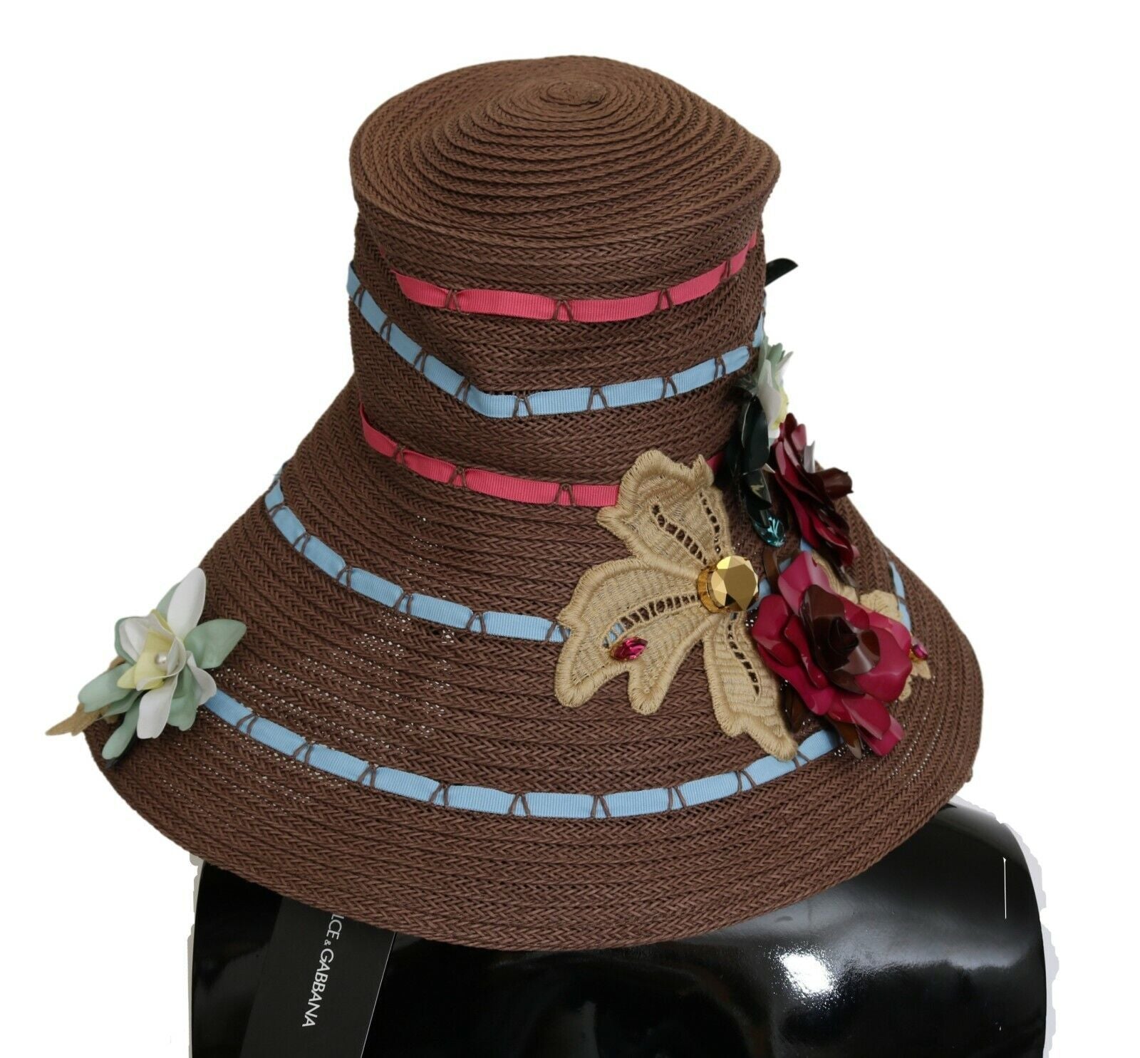 Elegant Floppy Floral Wide Brim Hat - ventzia