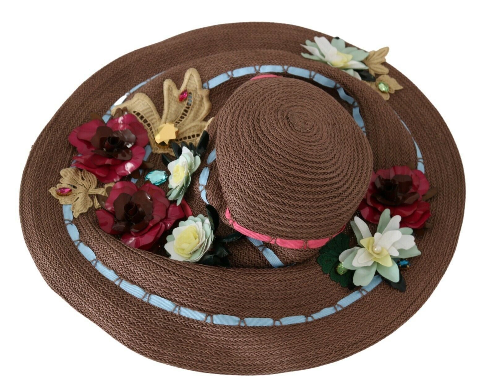 Elegant Floppy Floral Wide Brim Hat - ventzia