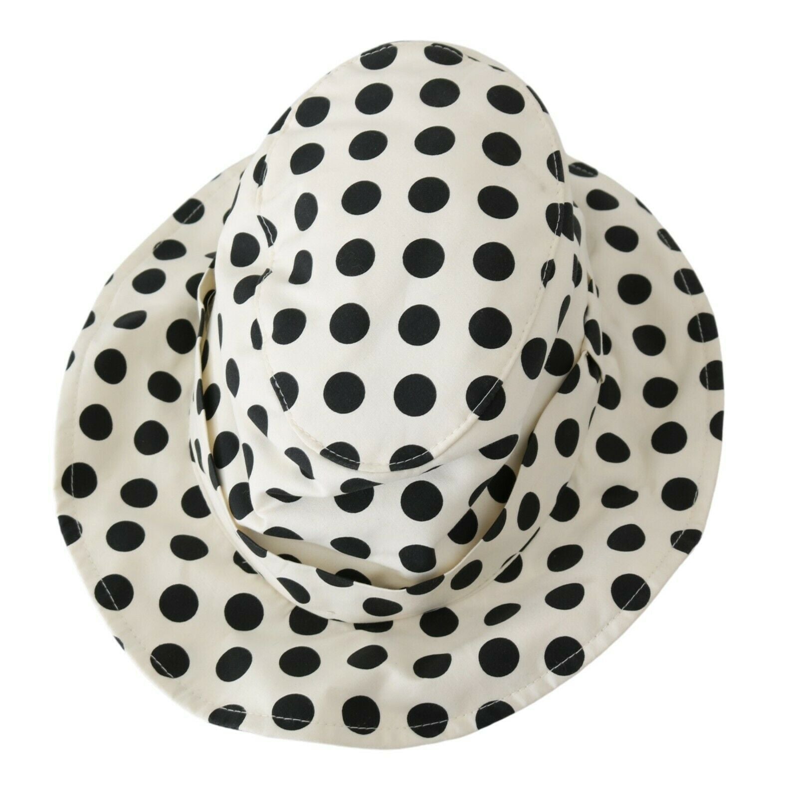 Chic Black Polka Dot Trilby Hat - ventzia