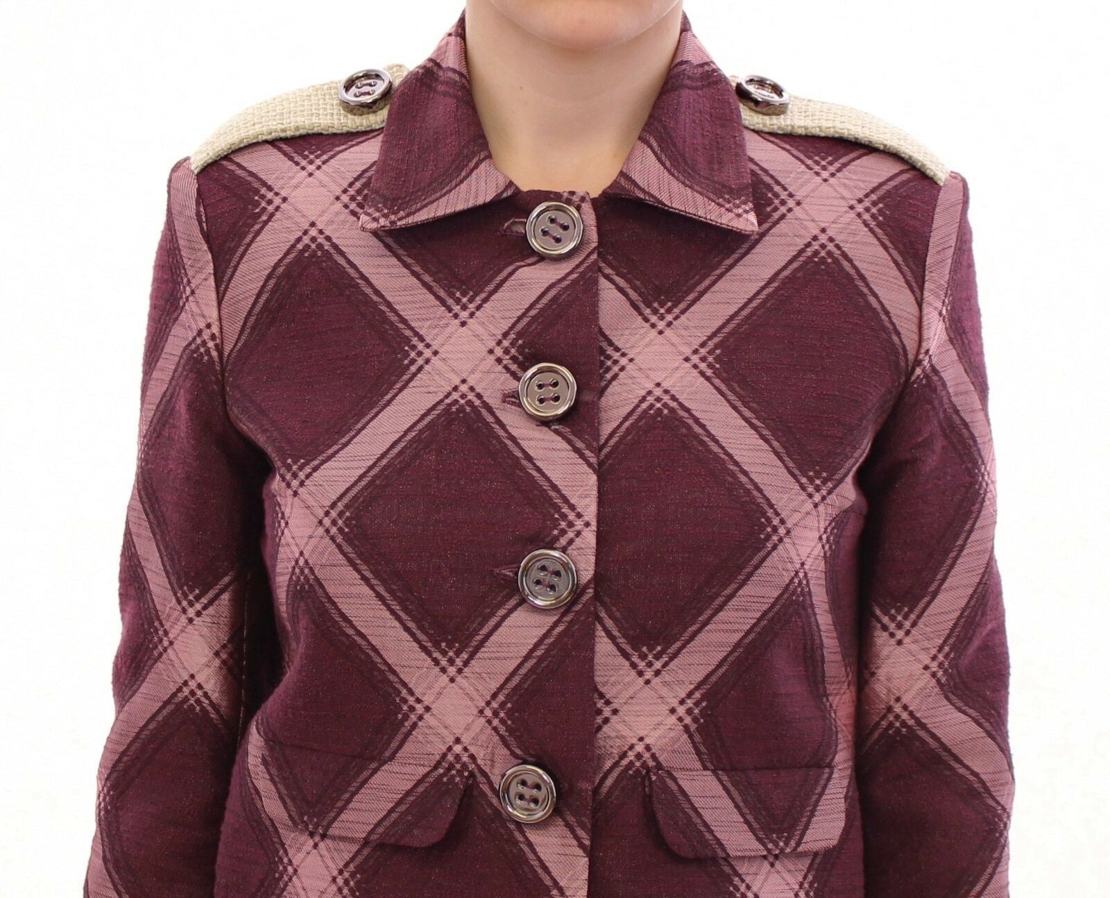 Elegant Multicolor Check Print Jacket - ventzia