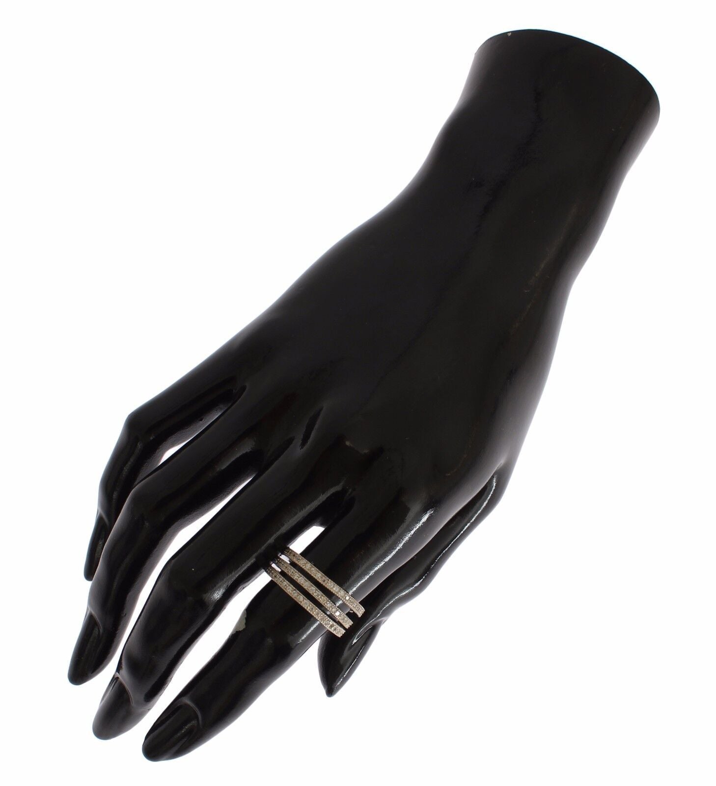 Dazzling Sterling Silver CZ Crystal Ring - ventzia