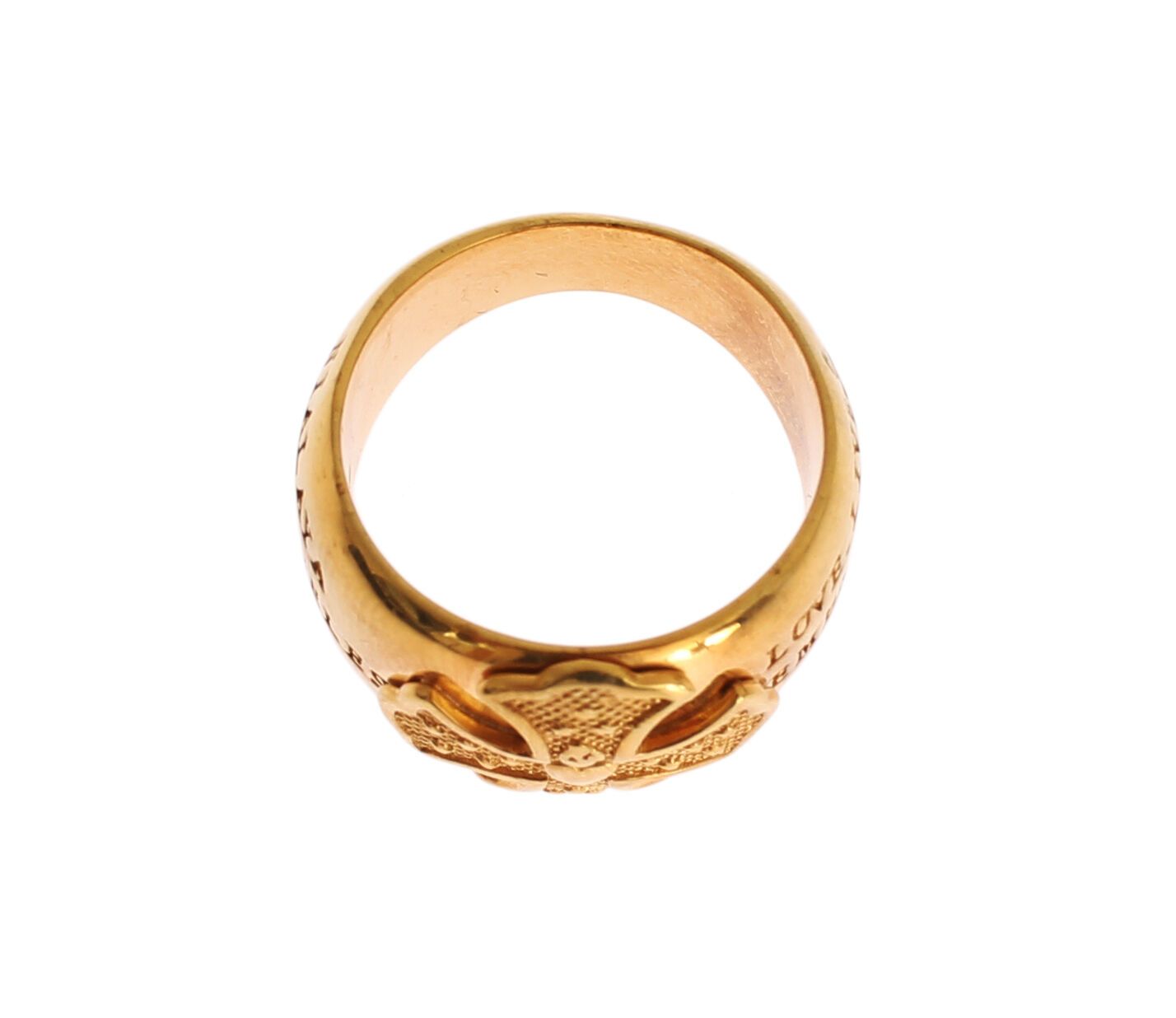 Glamorous Gold-Plated Sterling Silver Ring - ventzia
