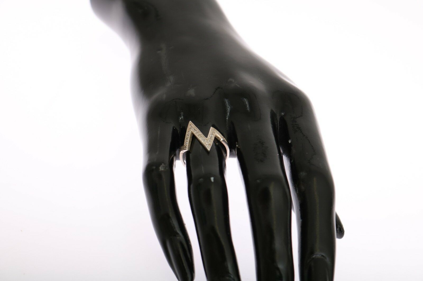 Radiant Silver Crystal Encrusted Ring - ventzia