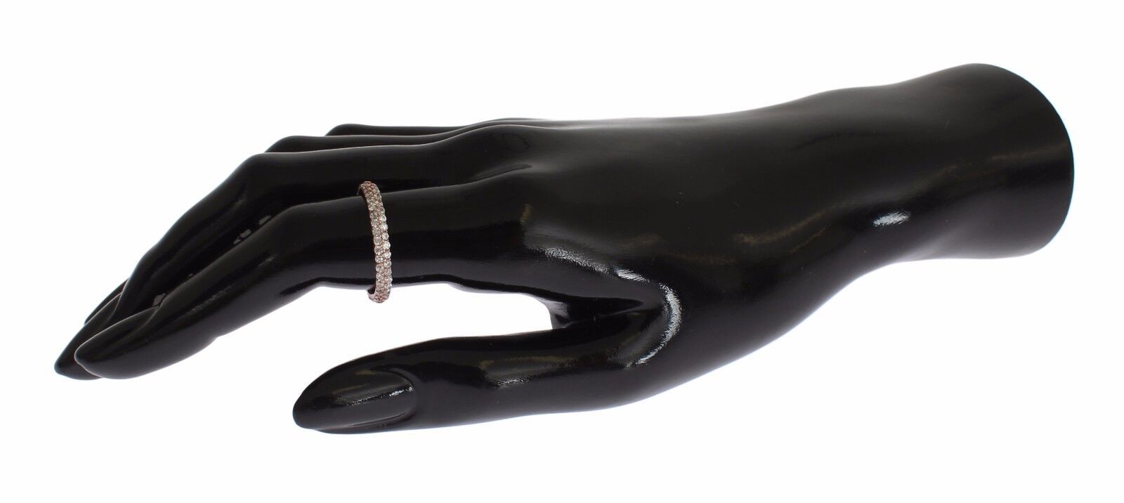 Pink Gold 925 Silver Clear CZ Ring - ventzia