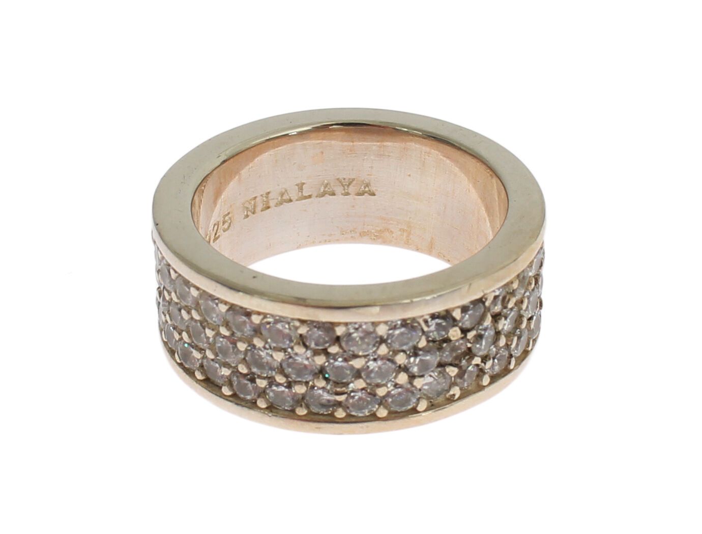 Glamorous Silver CZ Crystal Embellished Ring - ventzia