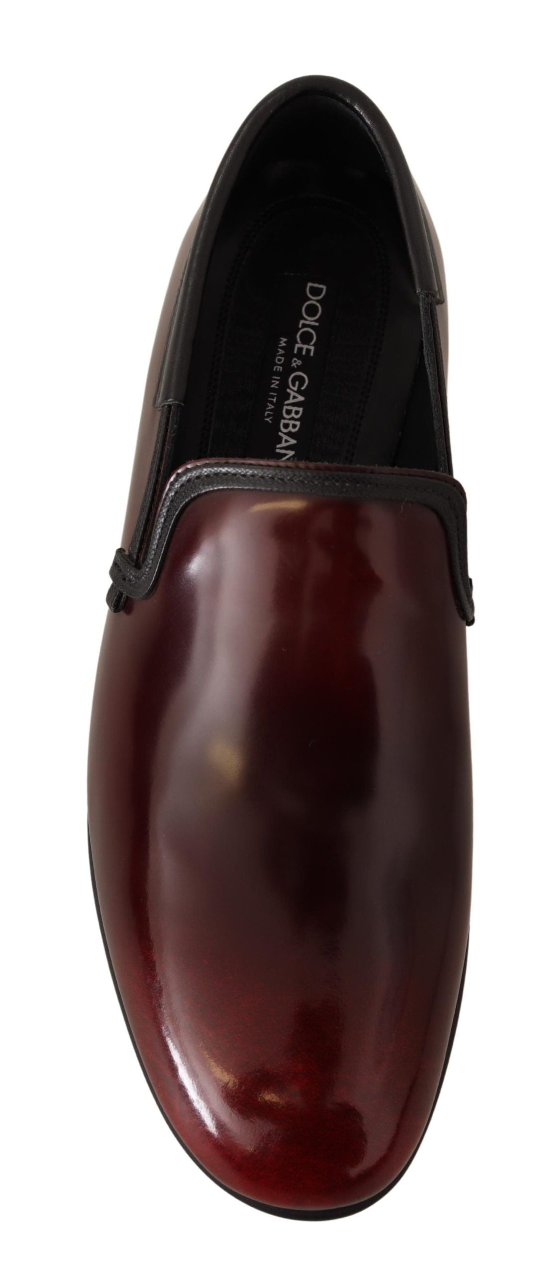 Elegant Bordeaux Leather Loafers - ventzia