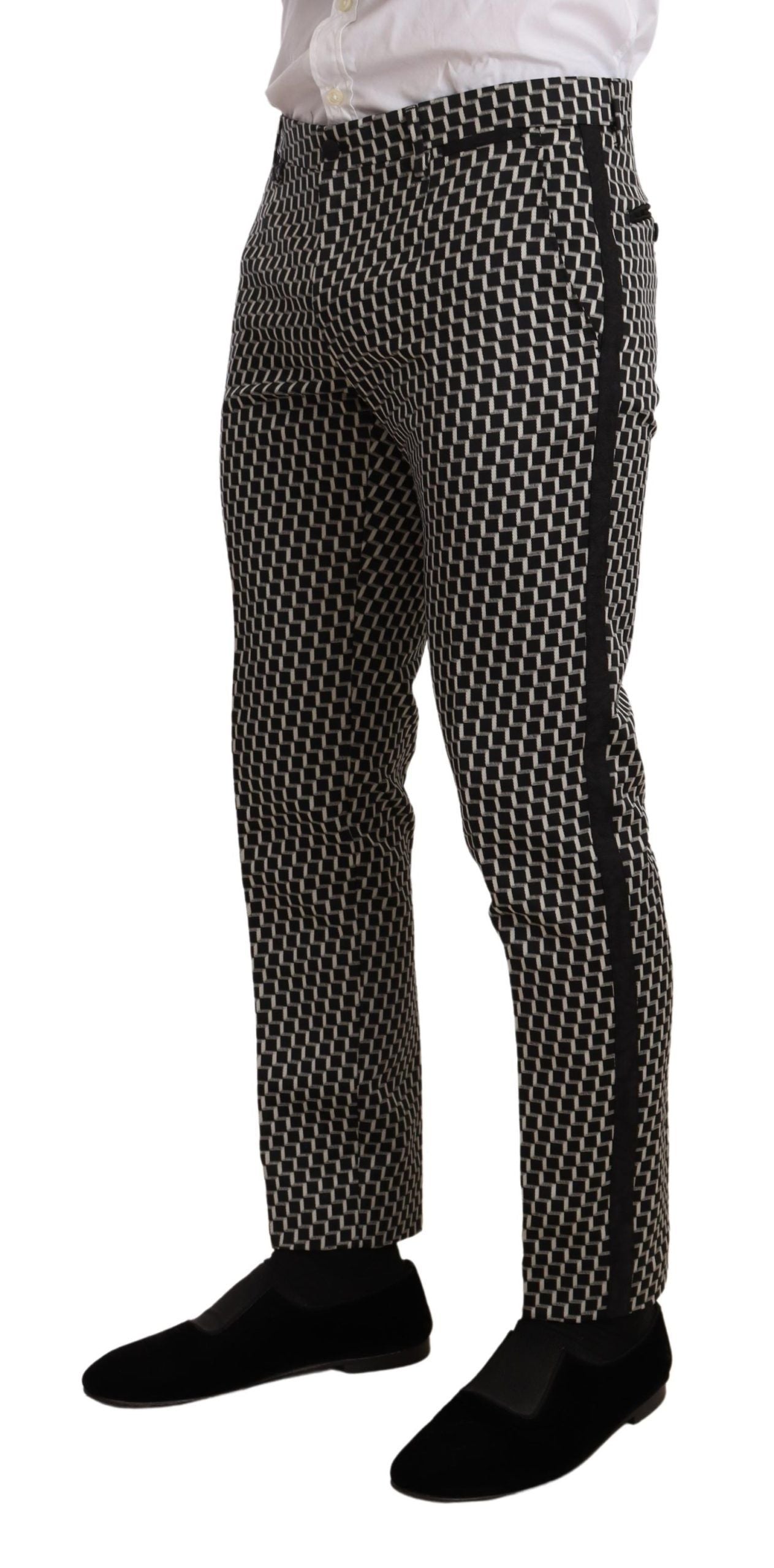 Elegant Martini Black Check Three-Piece Suit - ventzia