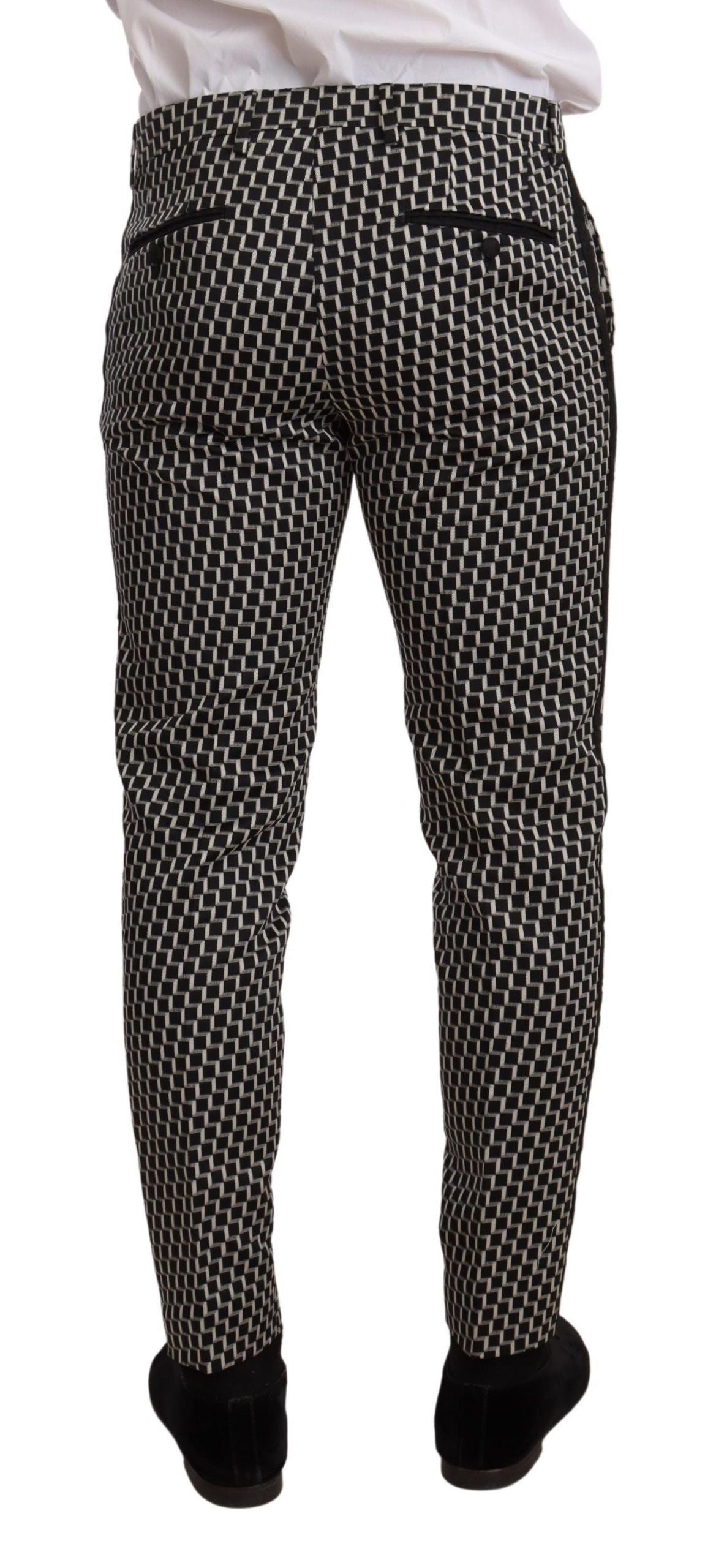 Elegant Martini Black Check Three-Piece Suit - ventzia