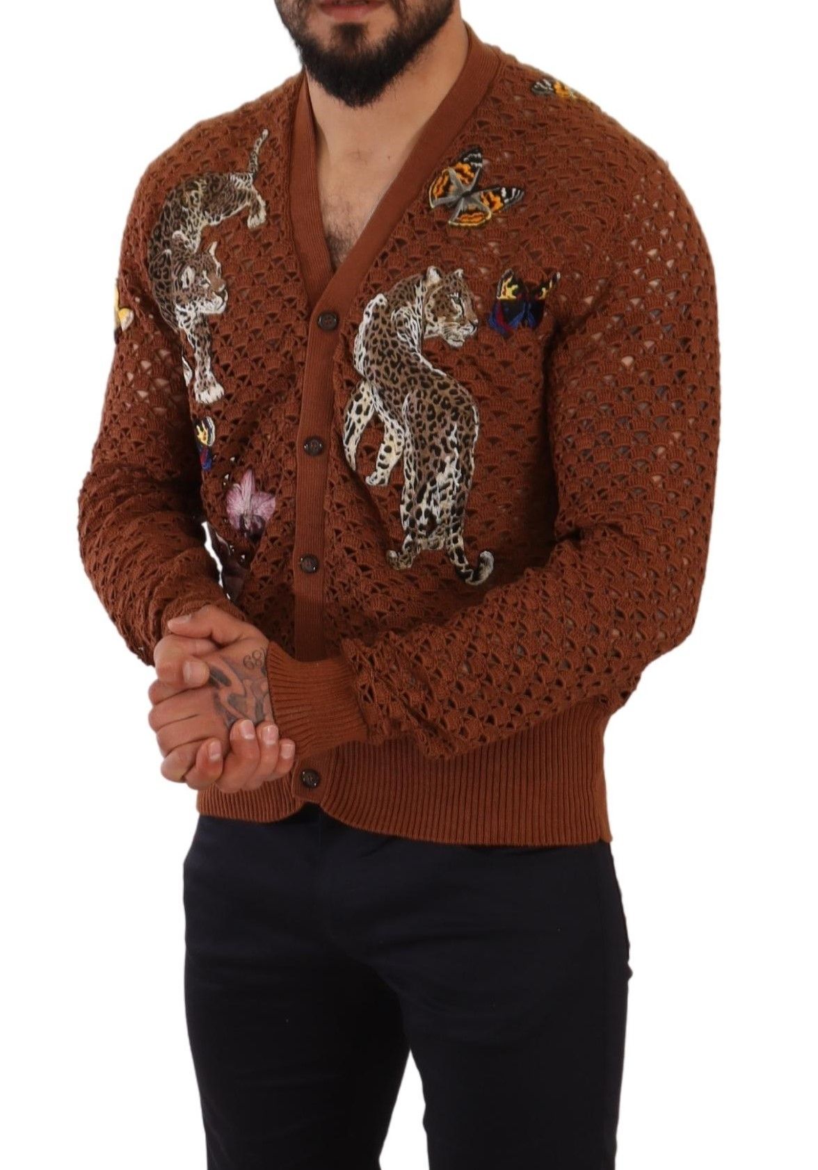 Refined Elegance Multicolor Embroidered Cardigan - ventzia